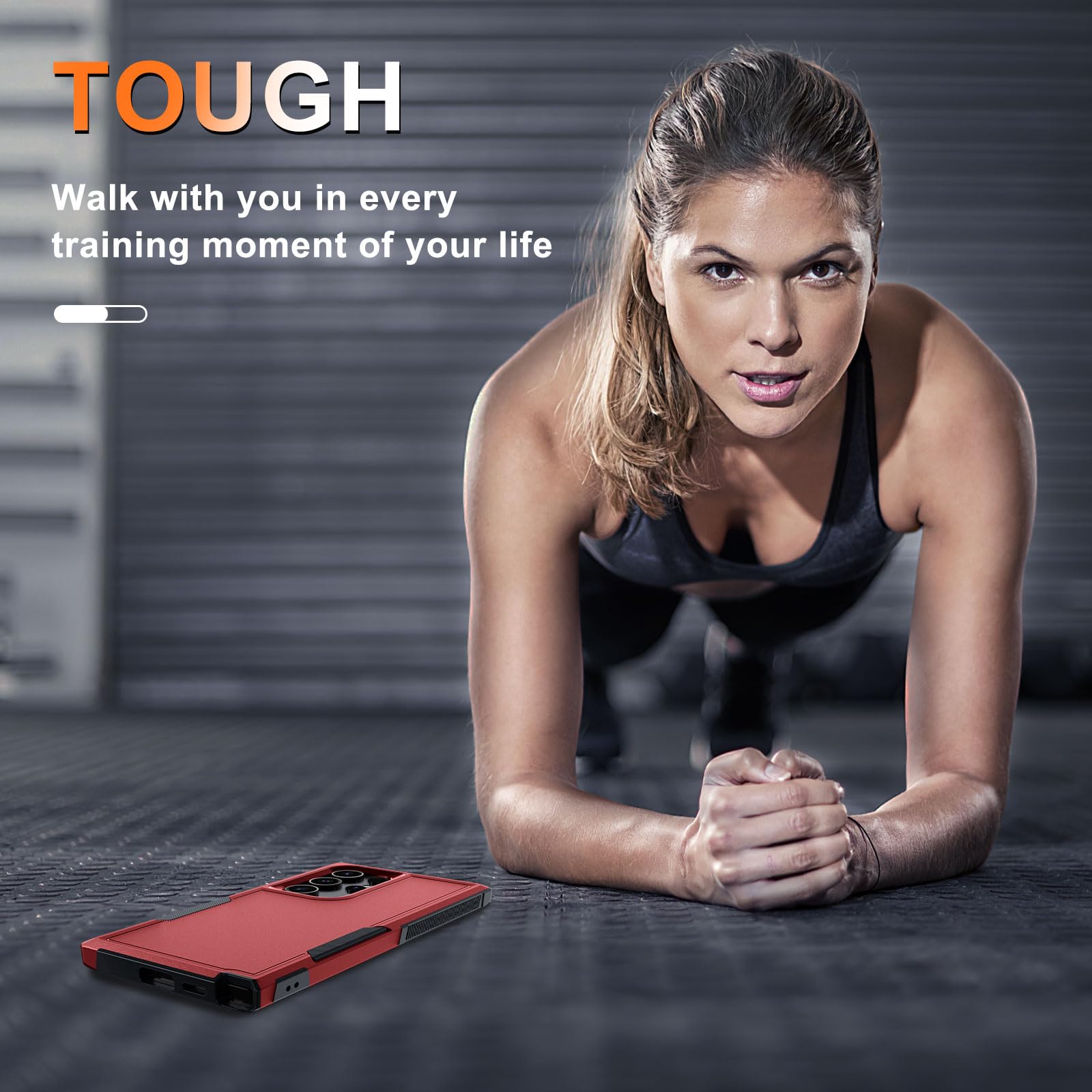 Rmocr Case For Samsung Galaxy S24 Ultra, Full Body Heavy Duty Rugged Shockproof Protective Phone Cover With Lanyard Strap, Tempe