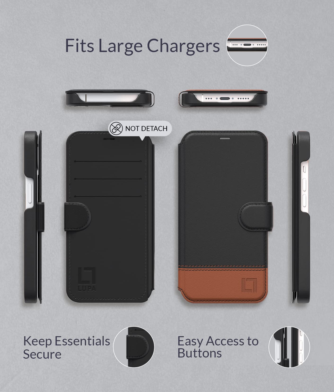 Lupa Legacy Iphone 13 Mini Wallet Case   Case With Card Holder   [Slim + Durable] For Women And Men   Iphone 13 Mini Flip Cell P