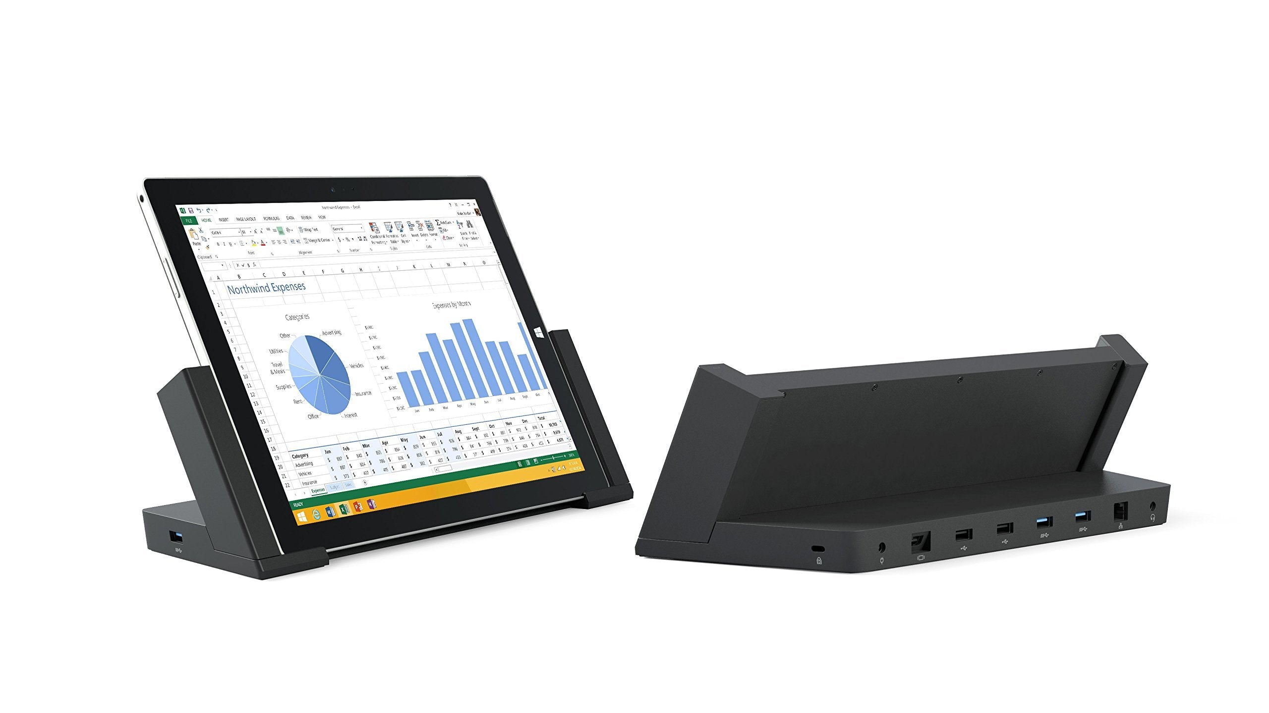 Microsoft Docking Station For Surface Pro 3 3Q9-00001, Black