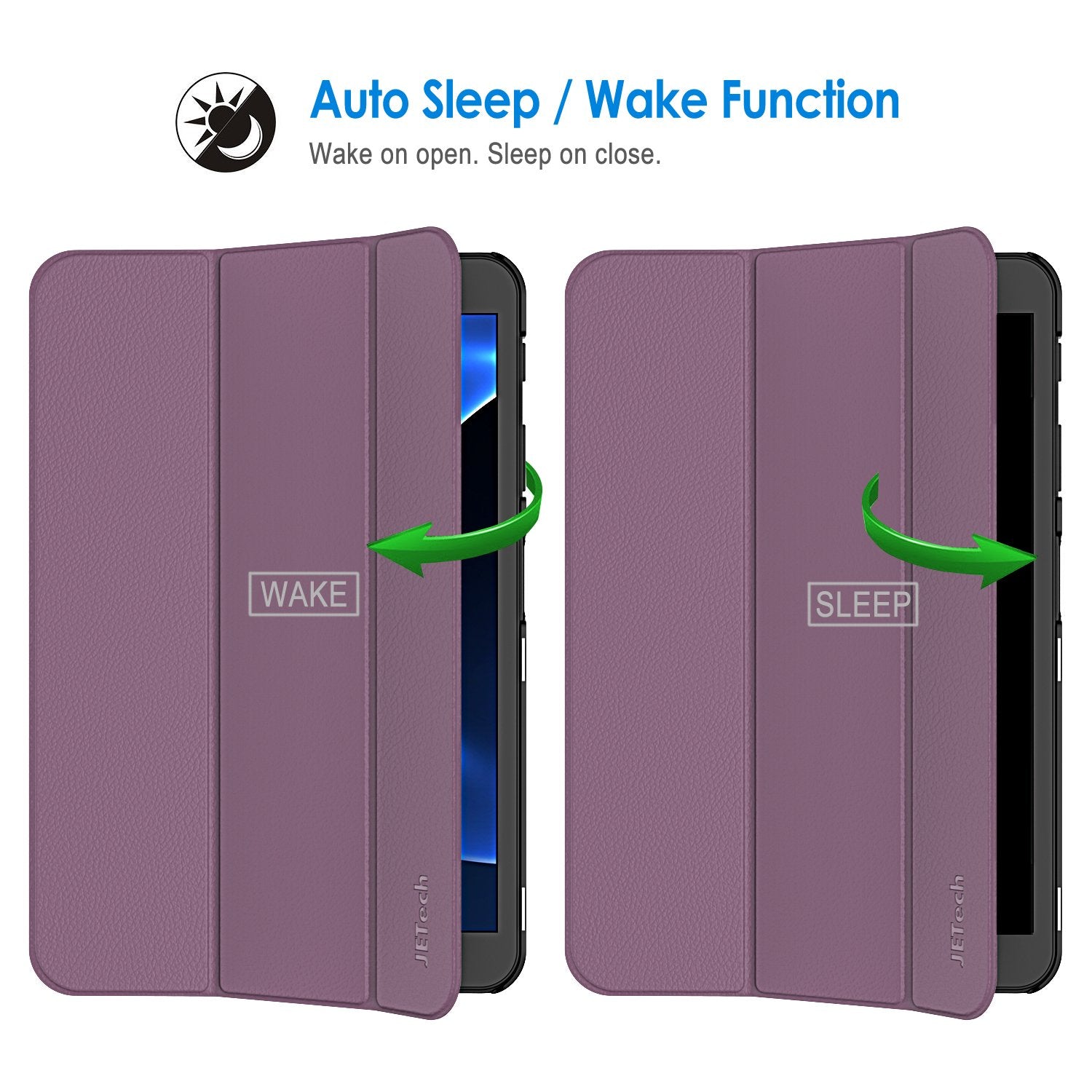 Jetech Case For Samsung Galaxy Tab A 10.1 2016 (Sm-T580 / T585, Not For 2019 Model), Smart Cover With Auto Sleep/Wake (Purple)