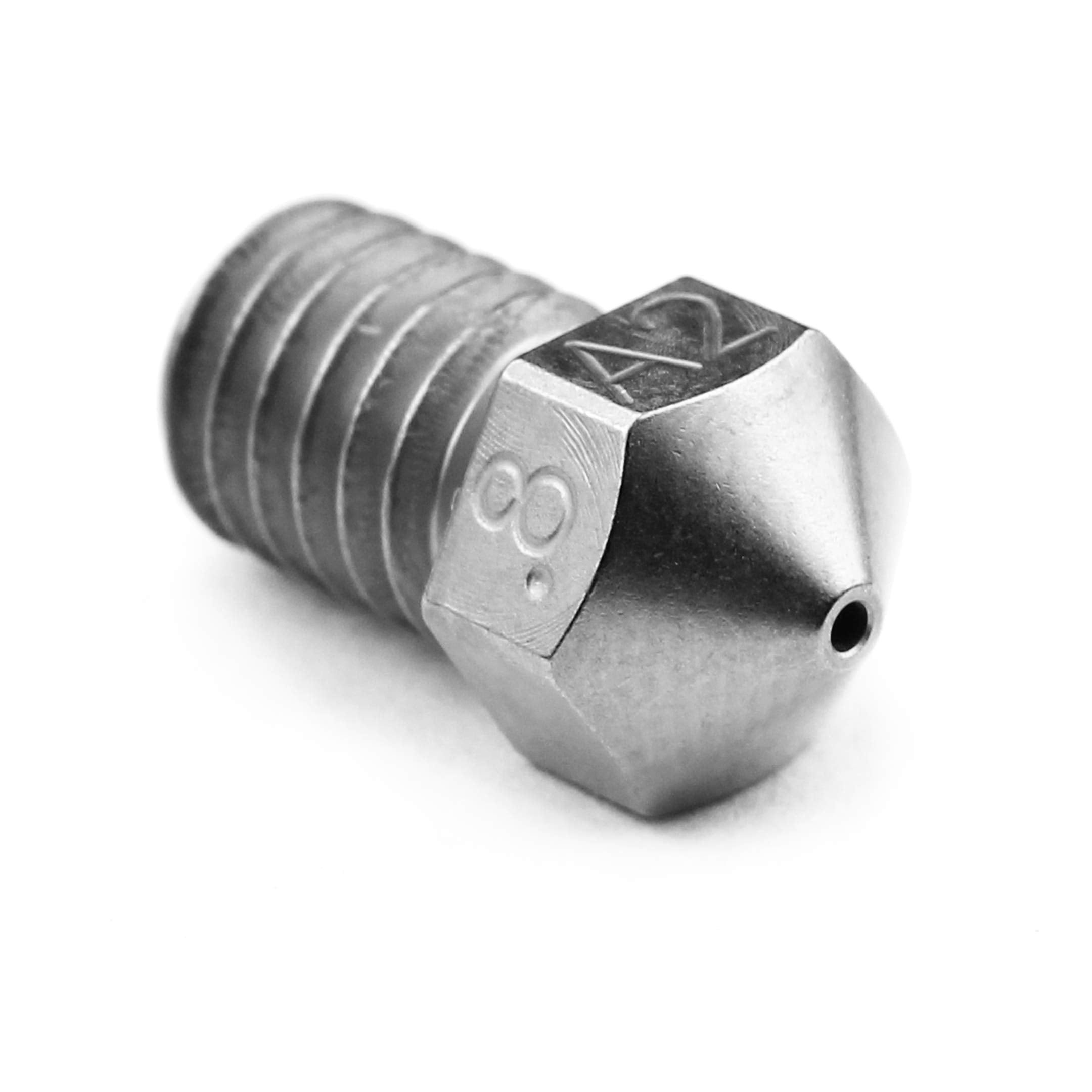Microswiss Plated A2 Hardened Tool Steel Nozzle Reprap   M6 Thread 1.75Mm Filament (.8Mm)