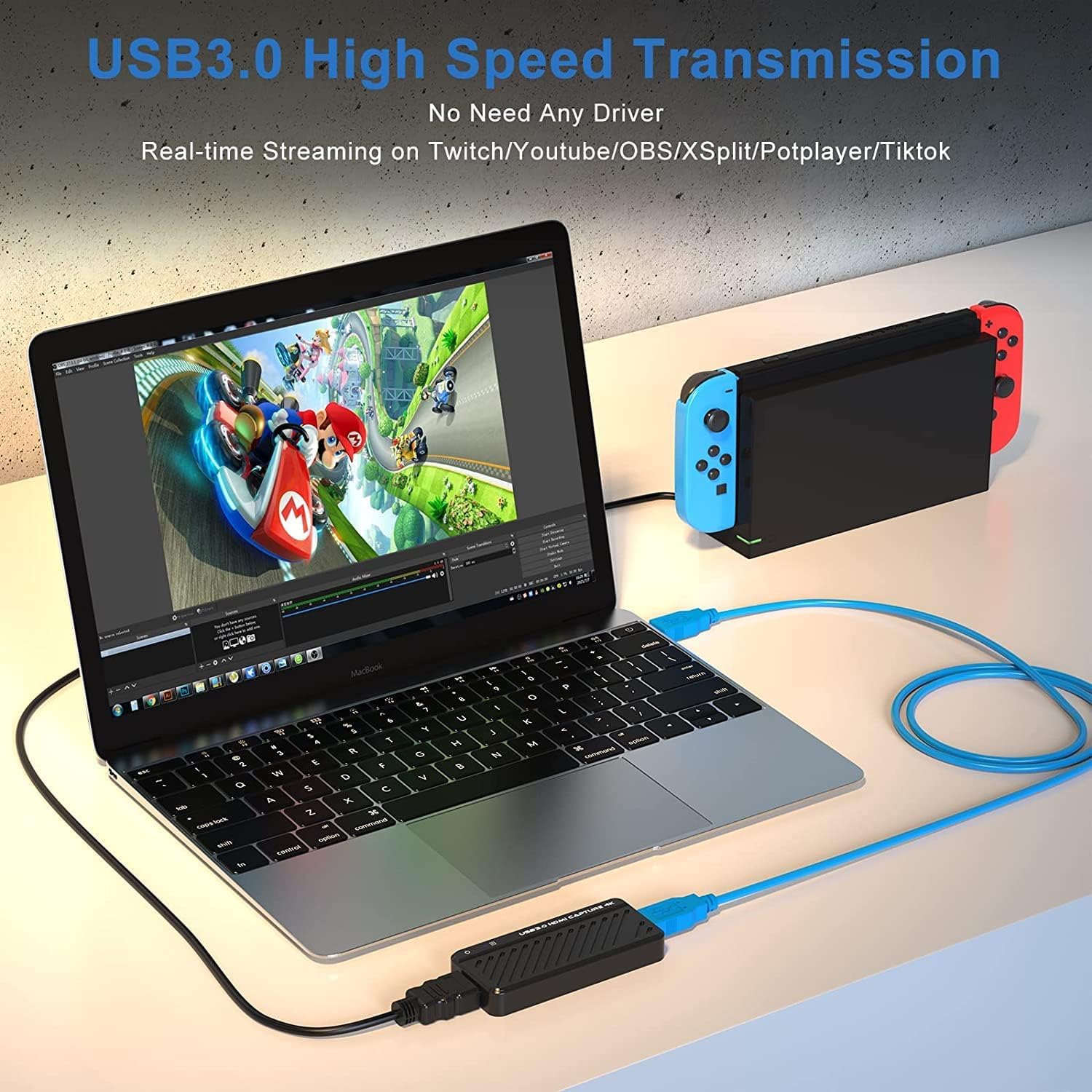 4K Hdmi Video Capture Card, Usb 3.0 Game Capture Card For Live Streaming, 4K30 Full Hd 1080P 60Fps For Pc, Ps5/Ps4, Nintendo Swi