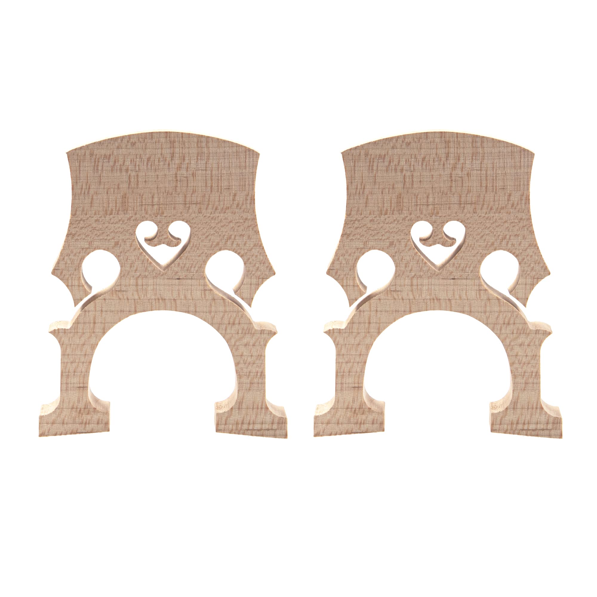 2Pcs Yootones Cello Bridge, Maple Wood 3/4 4/4 Cello Bridge Maple Wood Self Adjusting Fitted Bridge Compatible With Cello Musica