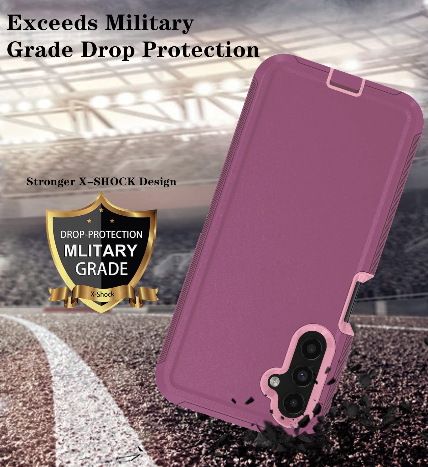 Onola Compatible With Samsung Galaxy A14 5G Case With Hd Screen Protector (2 Pack), For Samsung A14 5G Case Durable Shockproof 3