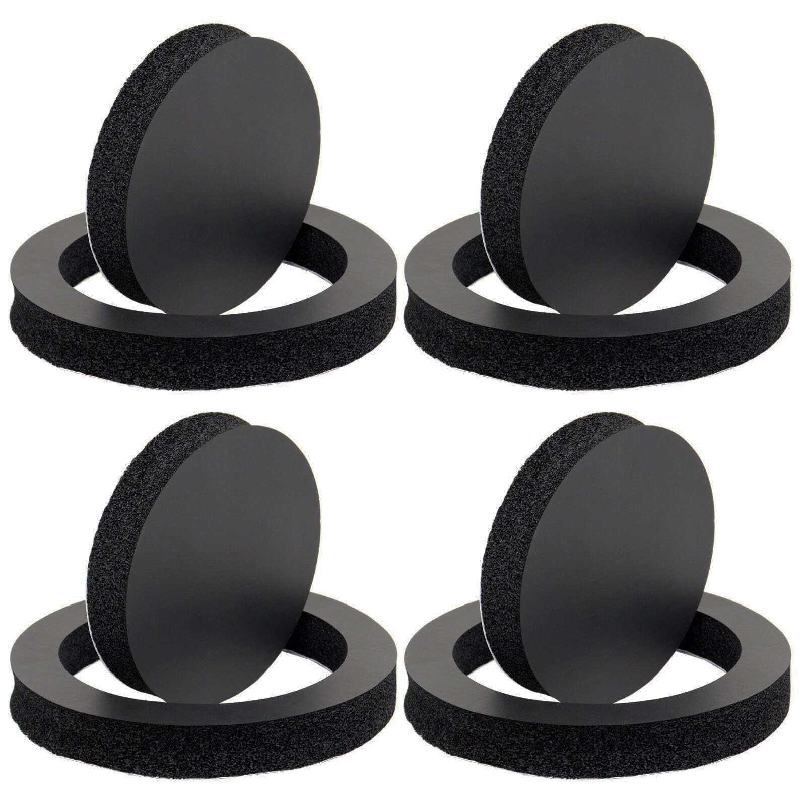 Benliudh Car Door Speaker Fast Rings Foam Bass Blockers, Car Universal Foam Speaker Enhancer System Kit For 6.5'' Speaker 4 Pcs