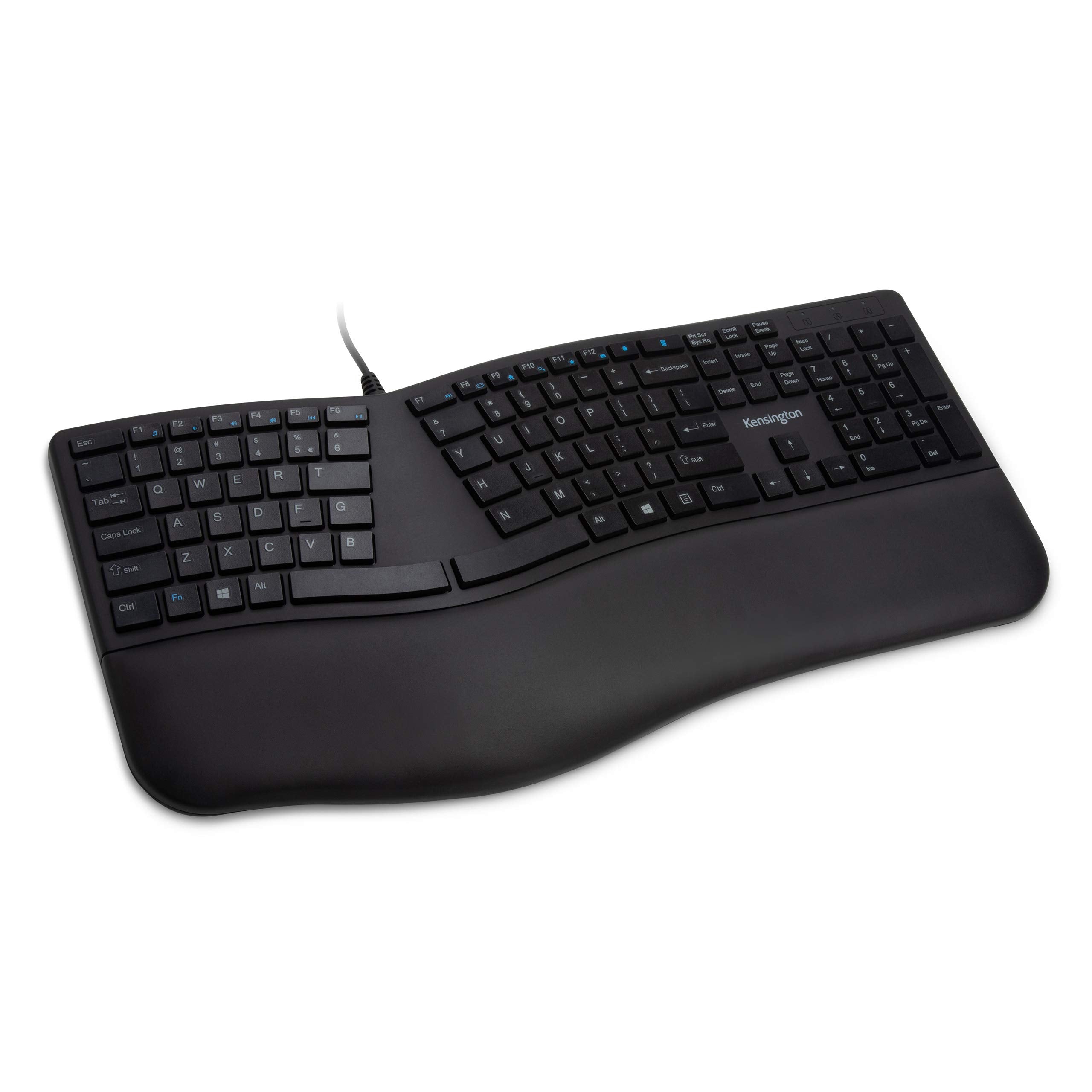 Kensington Pro Fit Ergonomic Wired Keyboard  Black (K75400Us)