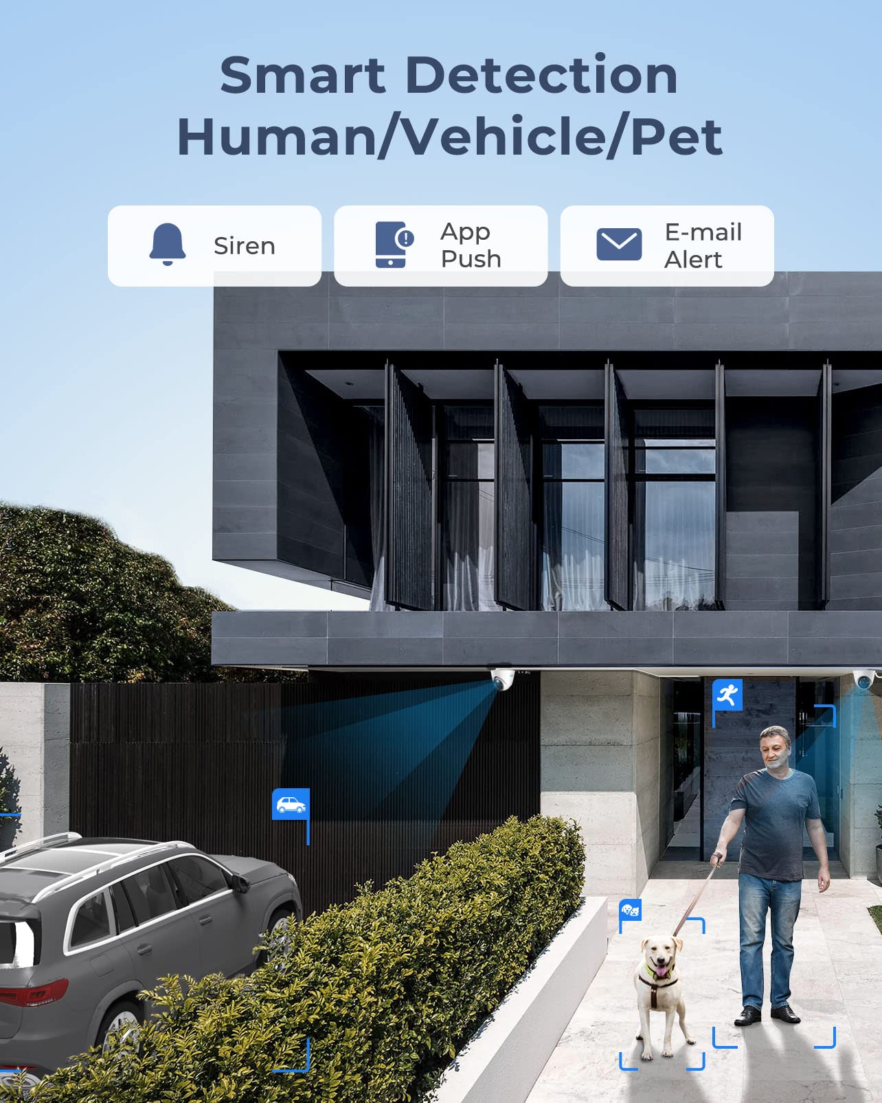 Reolink Rlk8 1200D4 A 12Mp Poe Security Camera System, 4Pcs H.265 Surveillance Ip Cameras Wired In 12 Megapixel Uhd, Person Vehicle Pet Detection, Spotlight Color Night Vision, 8Ch Nvr With 2Tb Hdd