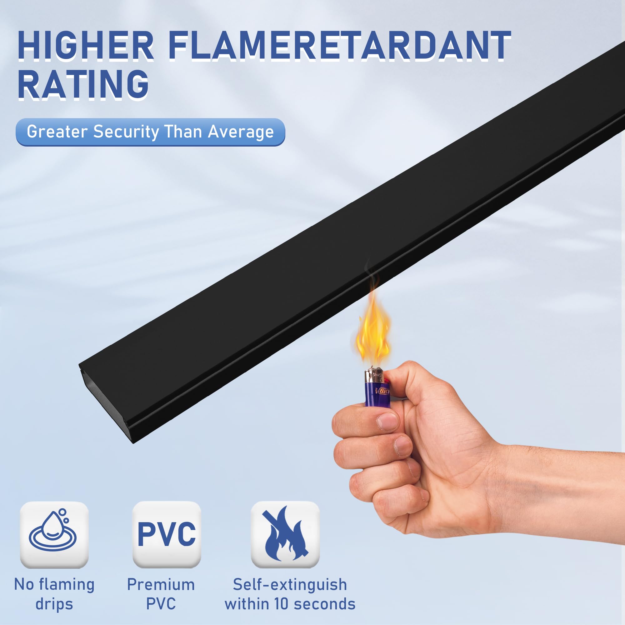 Cable Cover Wall   Large Cord Covers For Wires On Wall, 157 Inches Tv Cable Hider Wall Kit, Black