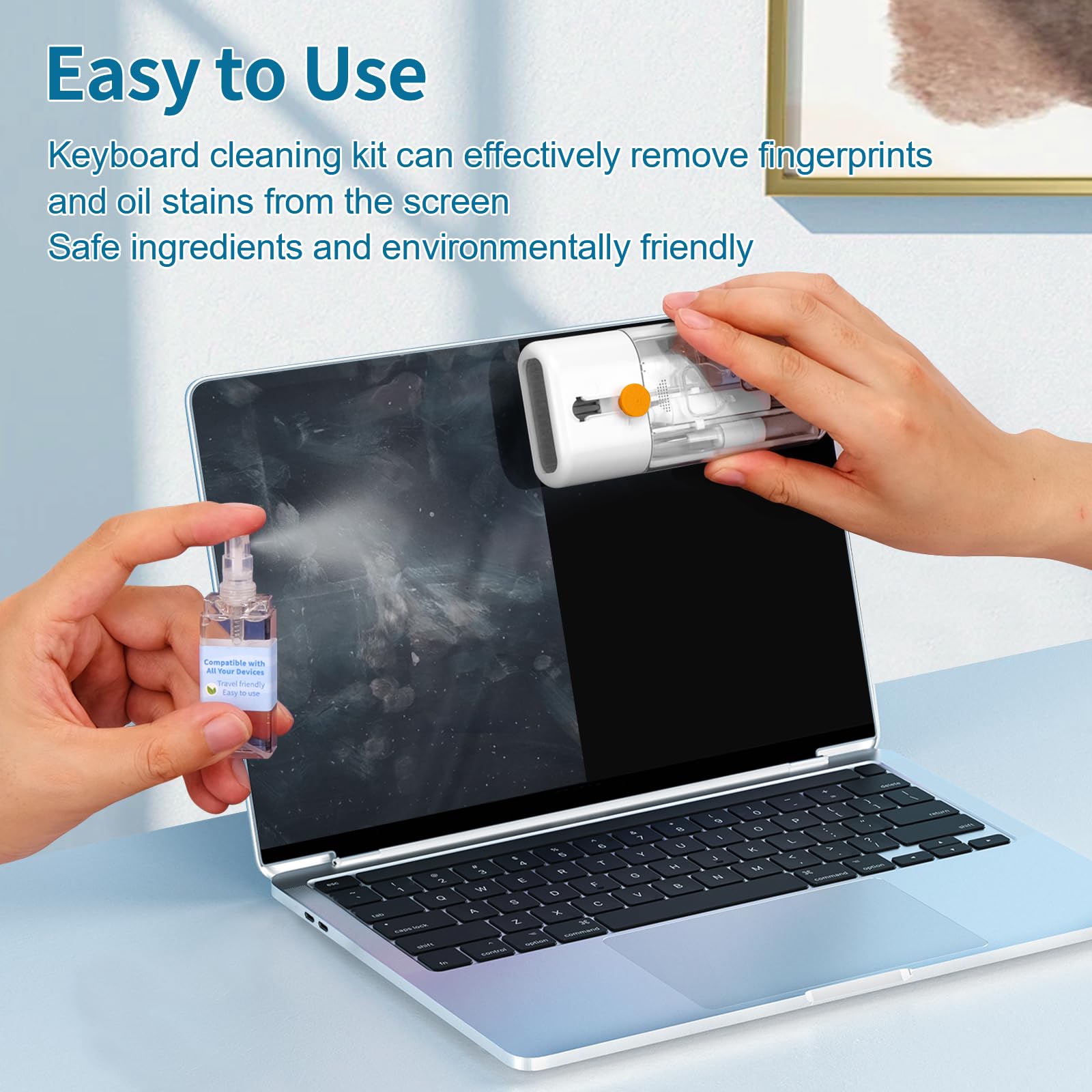 Cleaniku Keyboard Cleaner Laptop Cleaning Kit   12 In 1 Computer Tech Cleaning Brush, Electronic Screen Cleaner With Multi Funct