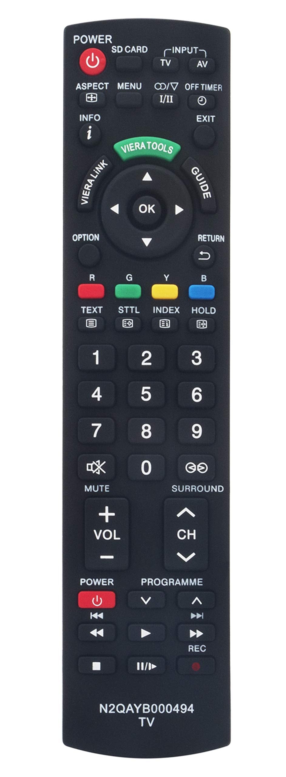 N2QAYB000494 Replaced Remote fit for Panasonic TV TH-L22X20AK TH-L22X20AS TH-L22X25A TH-L32U20A TH-L32X20Z TH-L32D20A TH-L32X20A