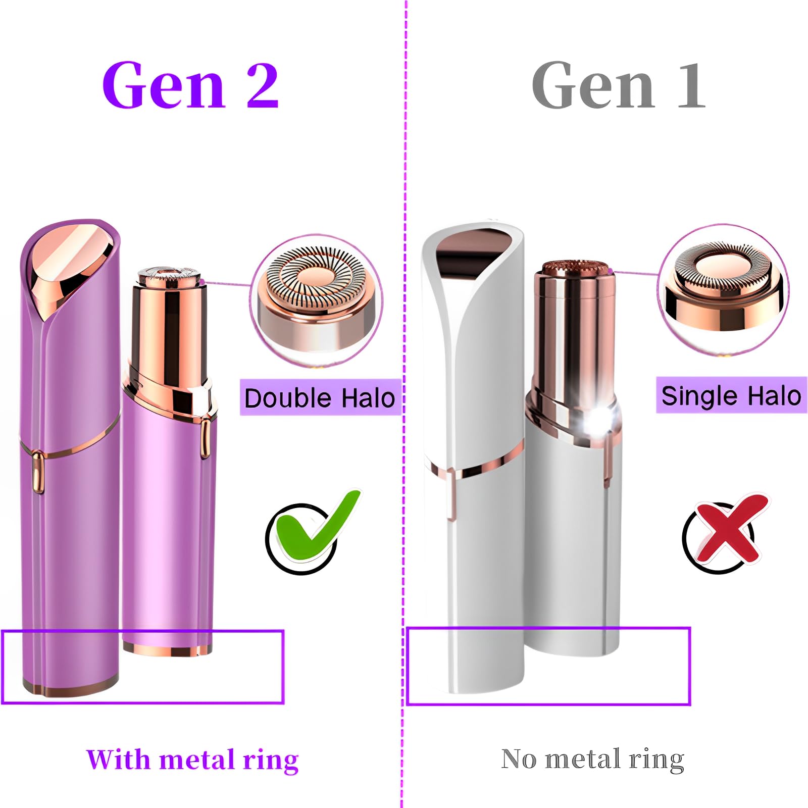 Facial Hair Remover Replacement Heads For Flawless Replacement Heads Gen 2 Suitable For Finishing Touch Flawless Facial Hair Rem