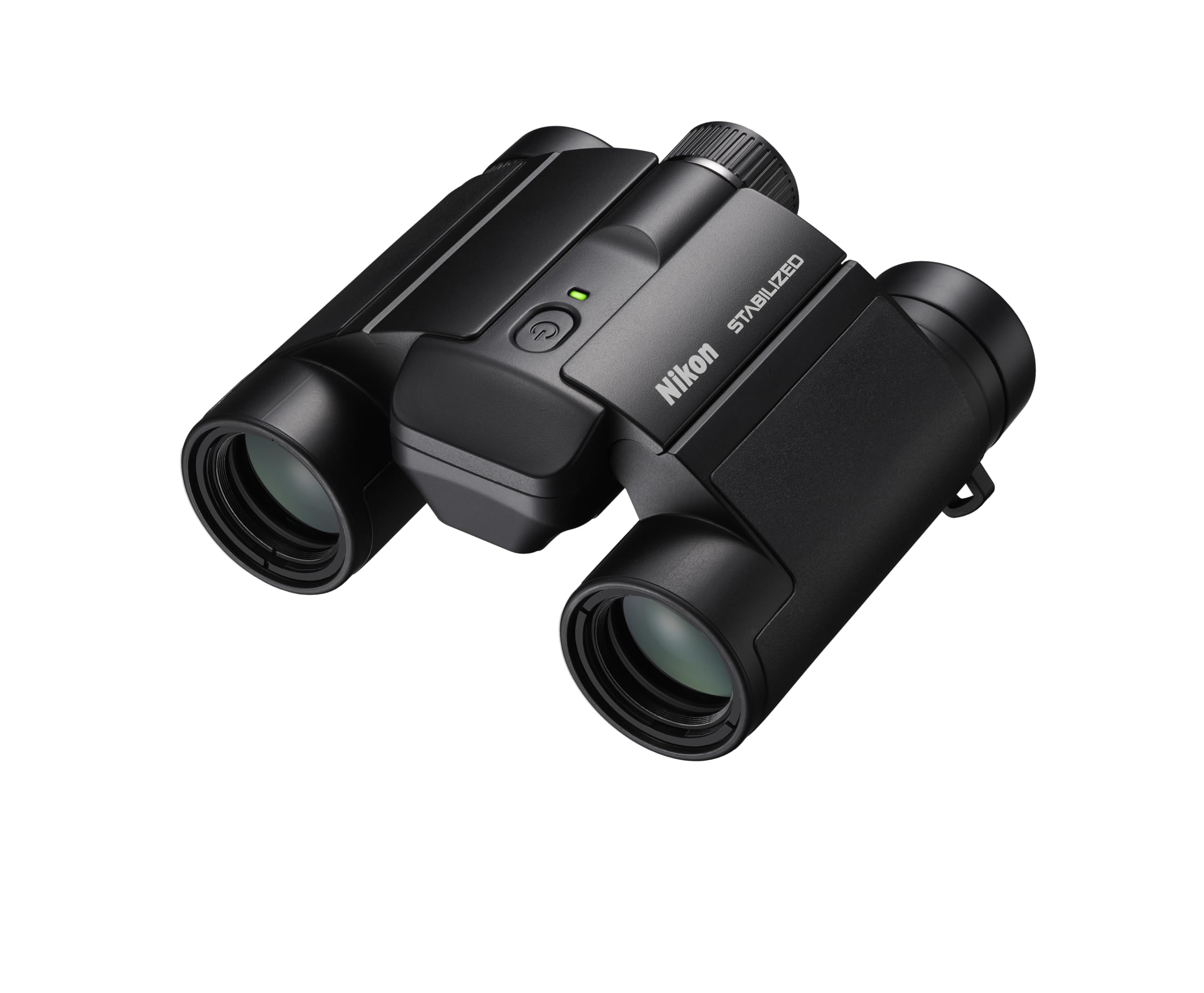 Nikon 12x25 S Dual-Hinge Design Stabilized Binoculars with Multilayer Lens Coatings, Stabilization Technology, and Adjustable Ey