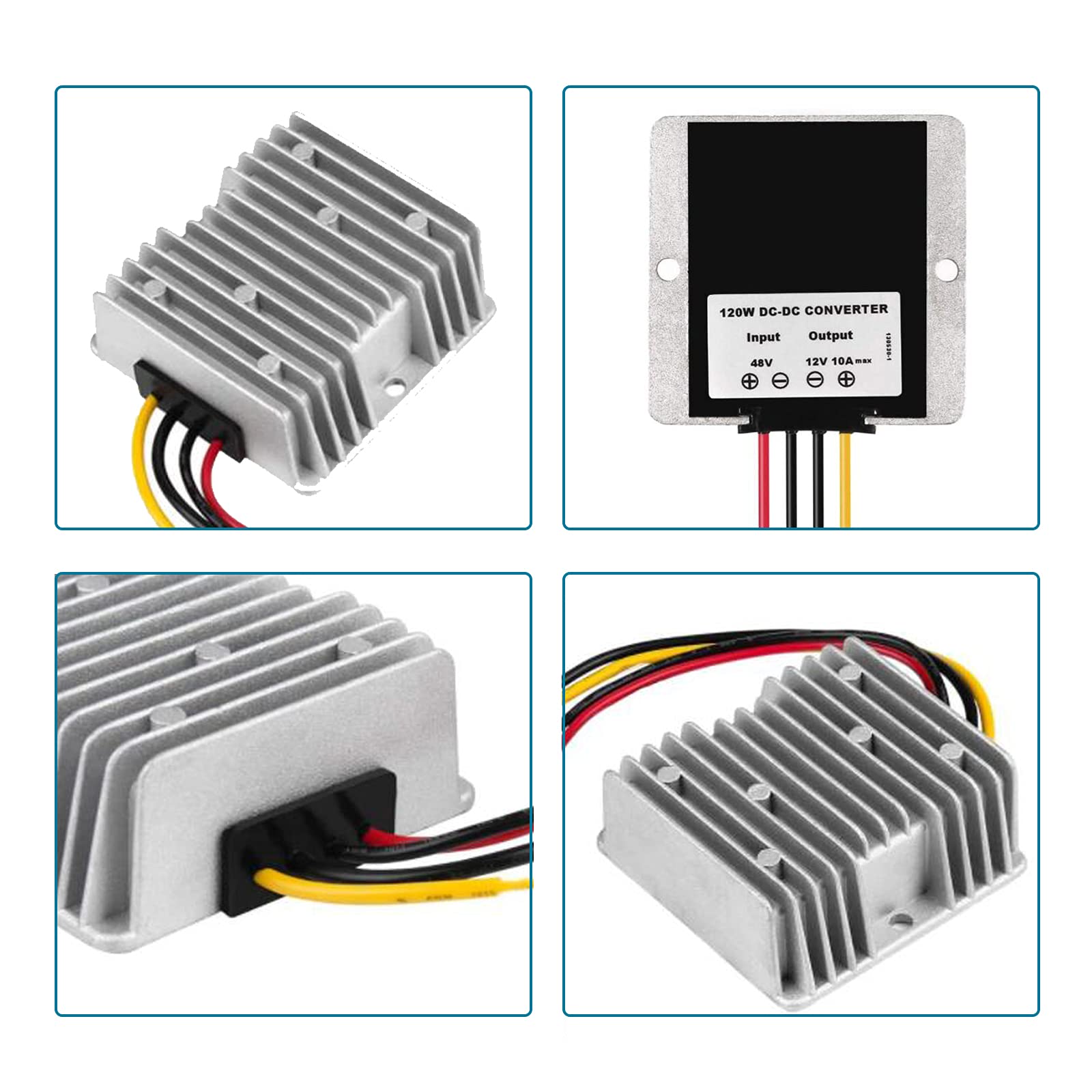 Aediko Dc Voltage Reducer Converter Dc 8V 40V To 12V 10A 120W Reducer Power Converter Waterproof Regulator Module Transformer Fo