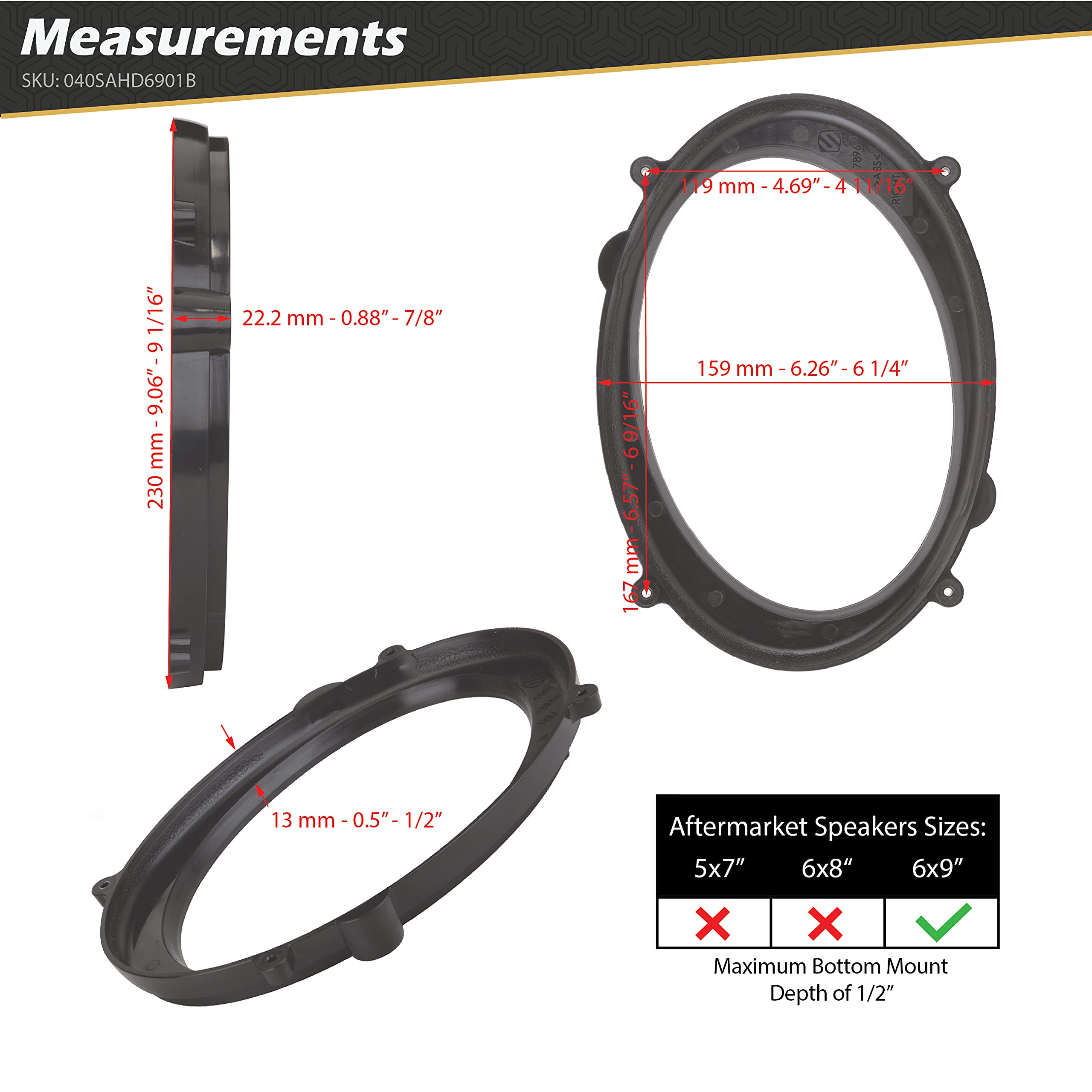 Scosche Compatible With Select 2006 To 2013 Harley Davidson Motorcycle With Boom Audio Saddlebags 5   X 7    To 6   X 9    Speak