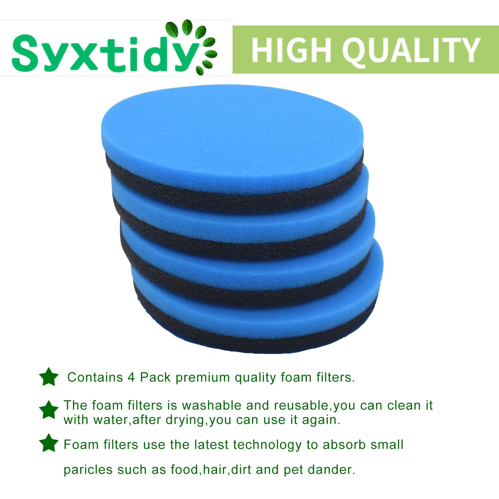4 Pack Replacement Filter For Bissell Febreze Style 1214 Cleanview & Powerglide Pet,Cleanview Swivel Rewind Filters,Part No.1214