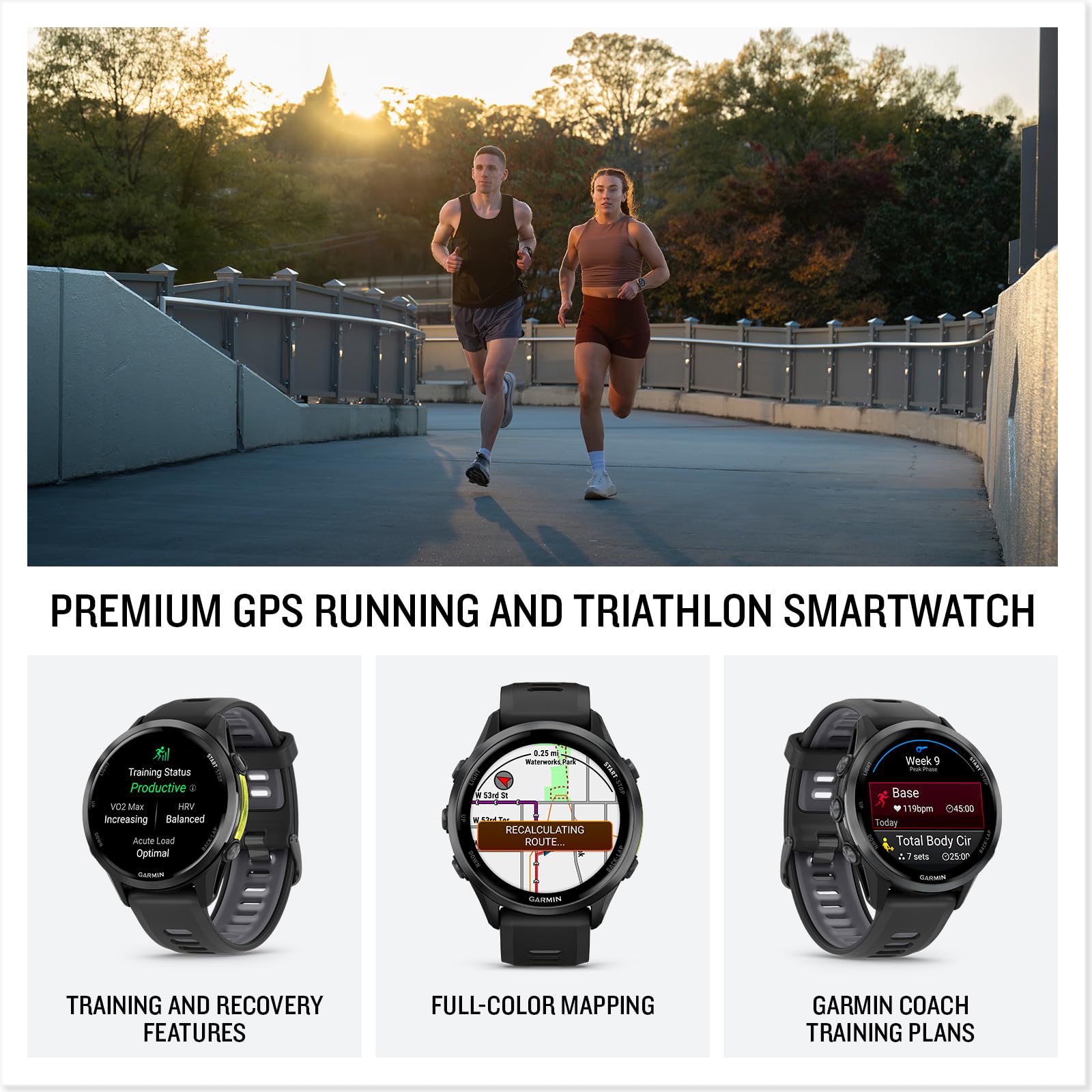 Playbetter Garmin Forerunner 970 (Carbon Gray Dlc Titanium/Black Translucent) Premium Gps Running & Triathlon Smartwatch Bundle