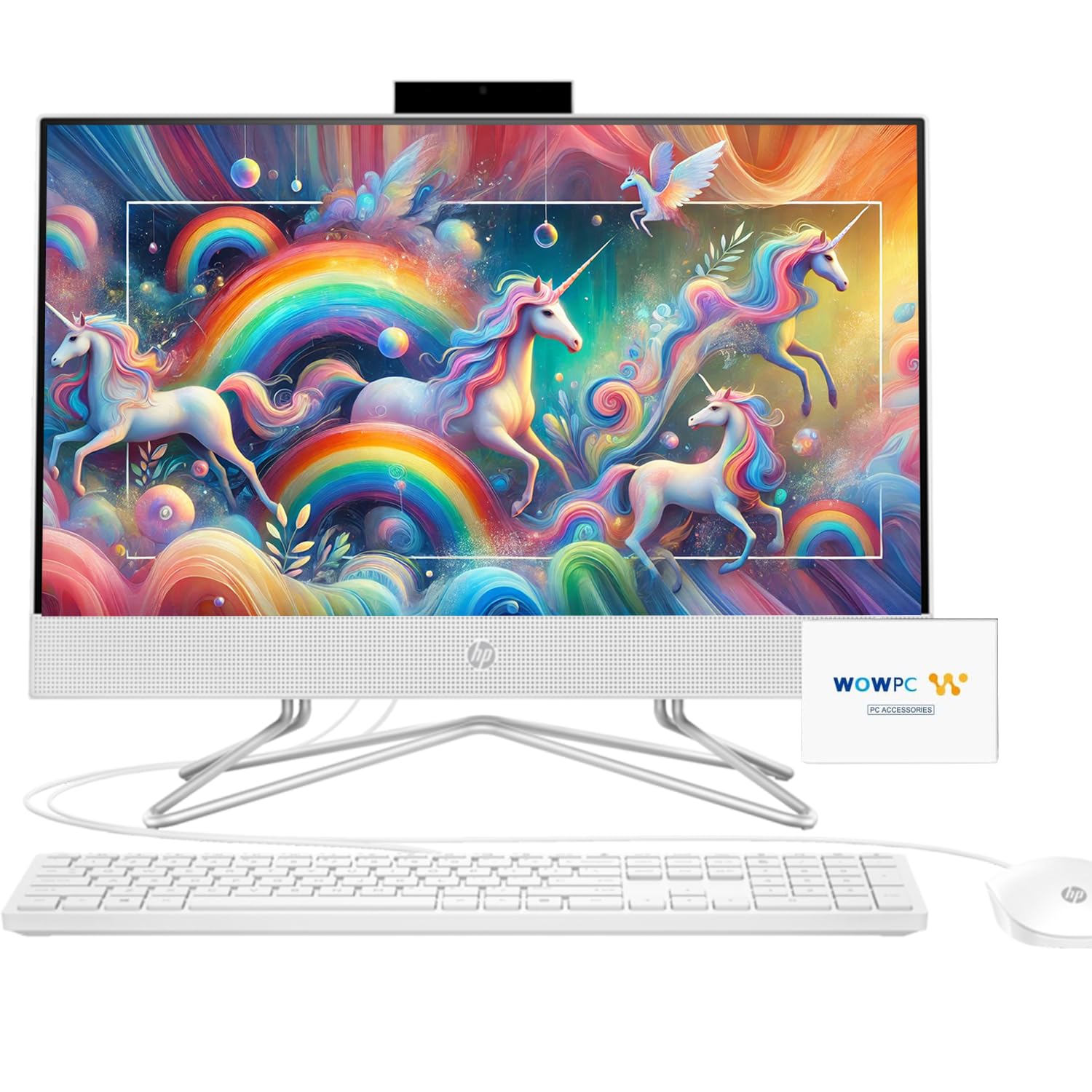 HP 22 inch All in One Desktop PC � 2024 Latest Model � Microsoft Office Trial � FHD Display � 32GB RAM � 1TB Storage (512GB SSD + 512GB External HD) � Intel Celeron CPU � w/WOWPC Bundle � Win 11 Pro