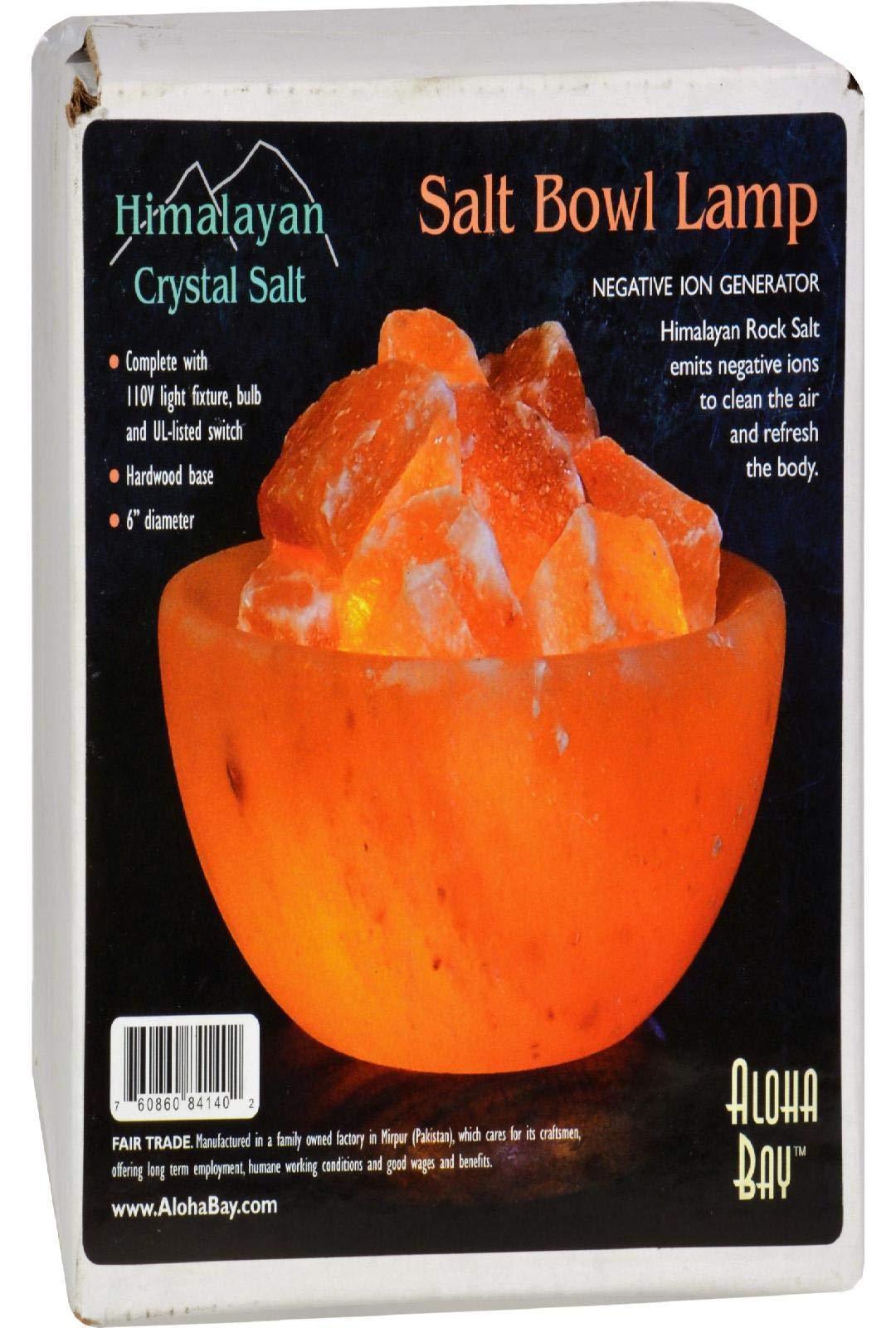 Himalayan Salt Bowl Lamp with Stones