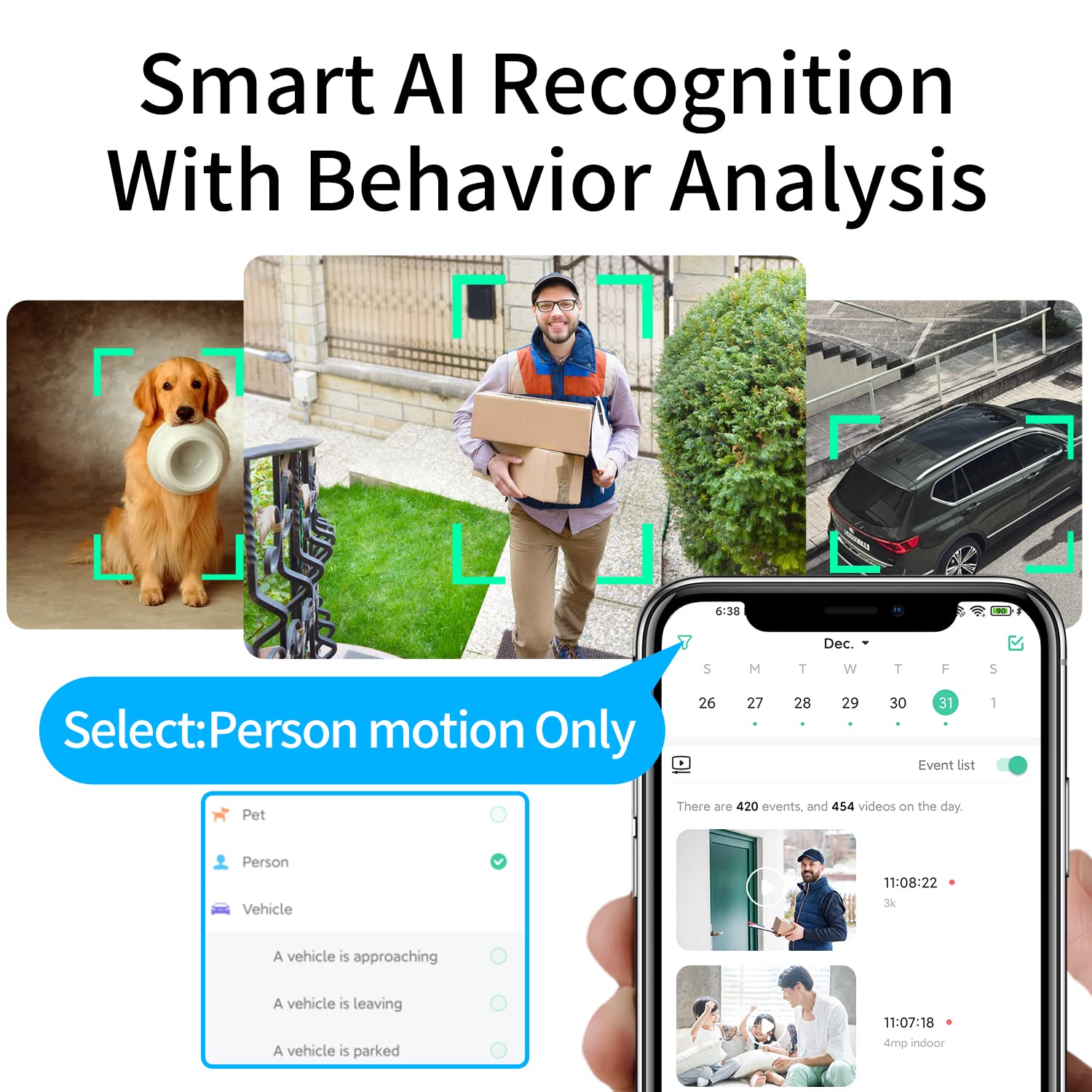 Escanu Wireless Solar Outdoor Security Ptz Ai Motion Detection Audio Wifi Camera,Home Security,Spotlight Colorful Night Vision,3