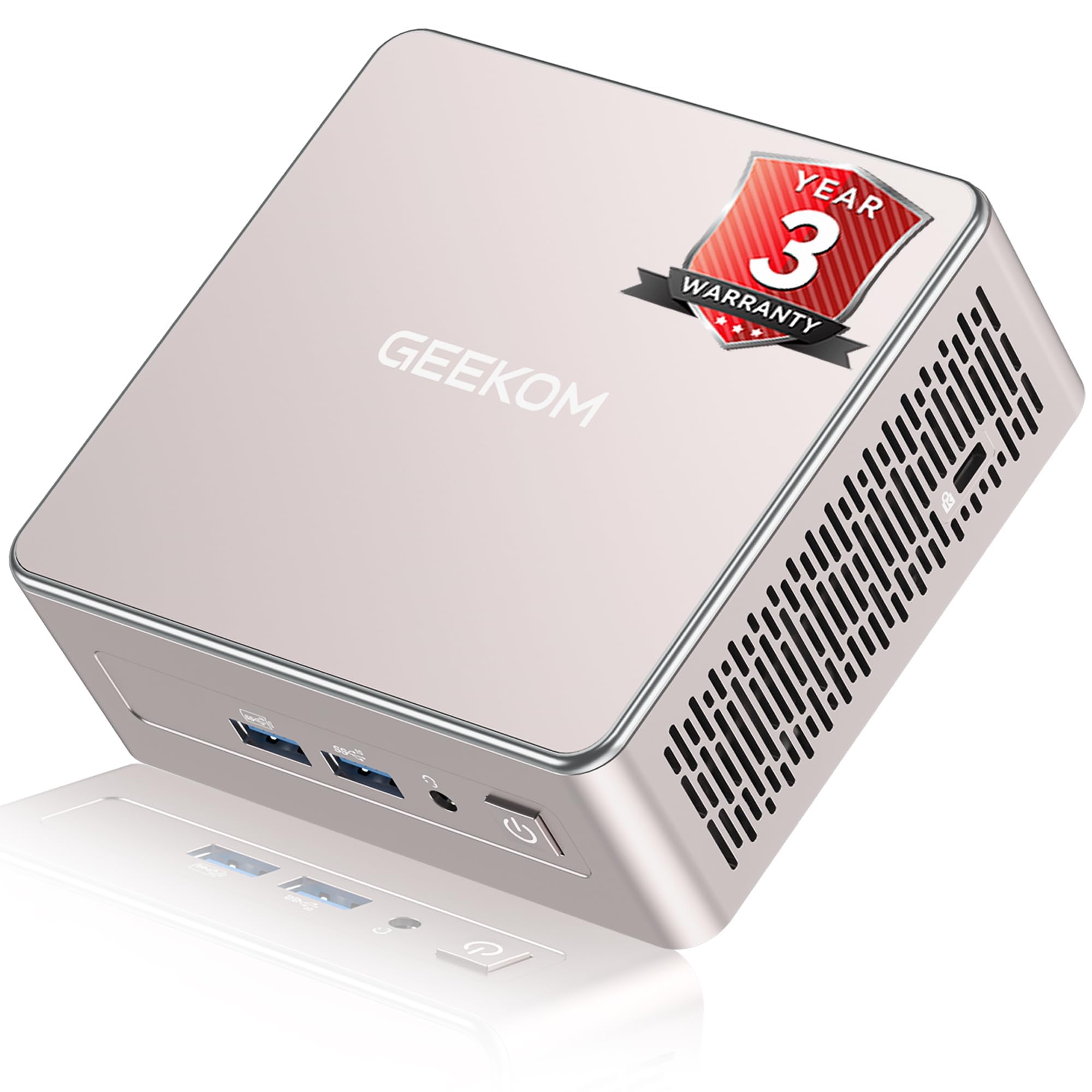 GEEKOM A5 Mini PC with AMD Ryzen 7 5825U, 3-Year Coverage, 16GB RAM&512GB M.2 NVMe SSD, Windows 11 Pro Desktop Computer, Vega 8 