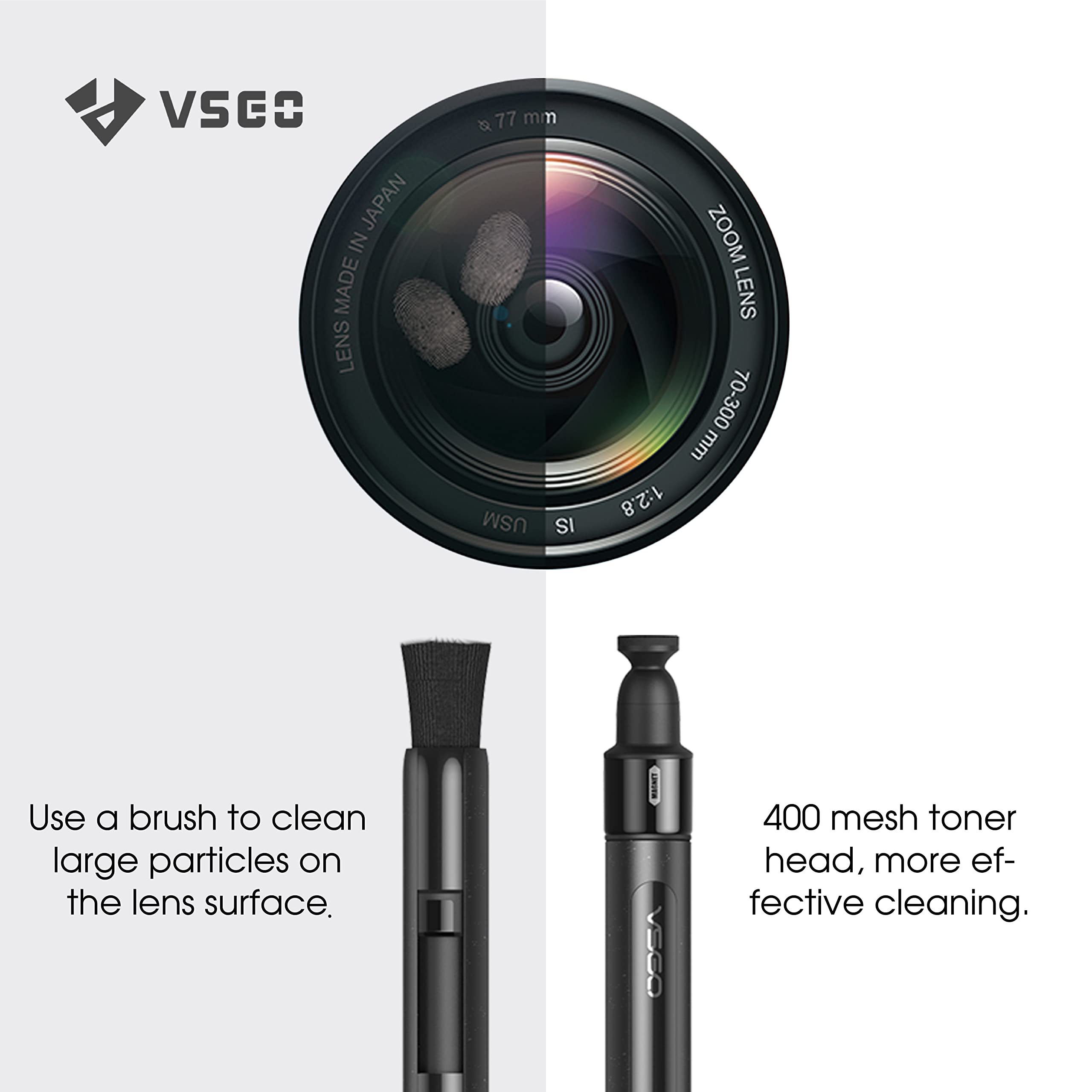 Vsgo V P03E Lens Cleaner Pen Power Switch Lens Cleaning Pen Compatible For Canon, Nikon, Pentax, Sony Digital Camera Cleaning,Ar