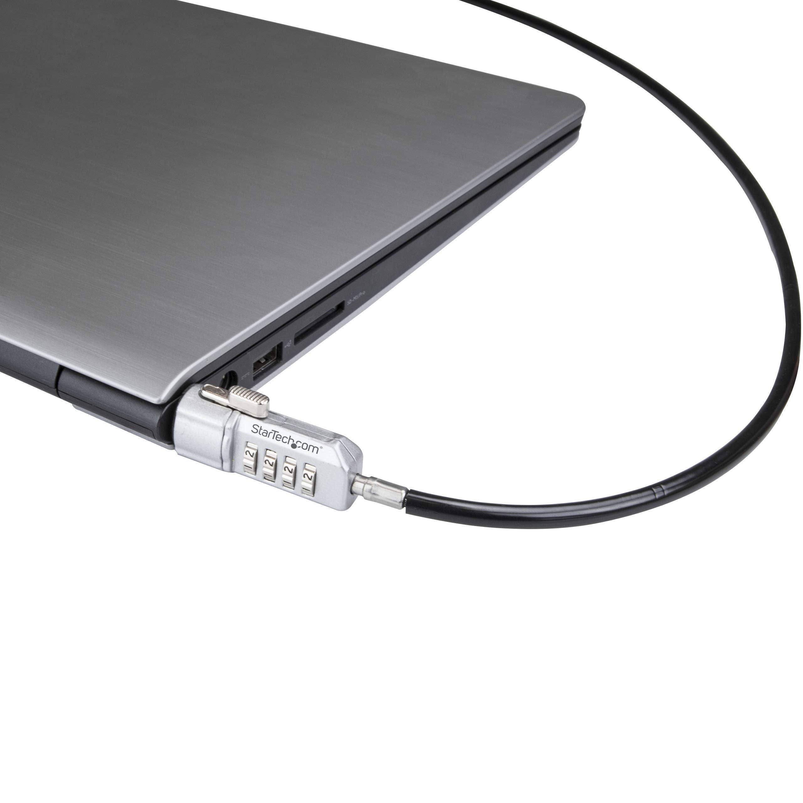 Startech.Com Laptop Combination Lock   6 Ft   Vinyl Coated Steel Cable   4 Digit   Computer Lock   Security Lock   Laptop Lock C