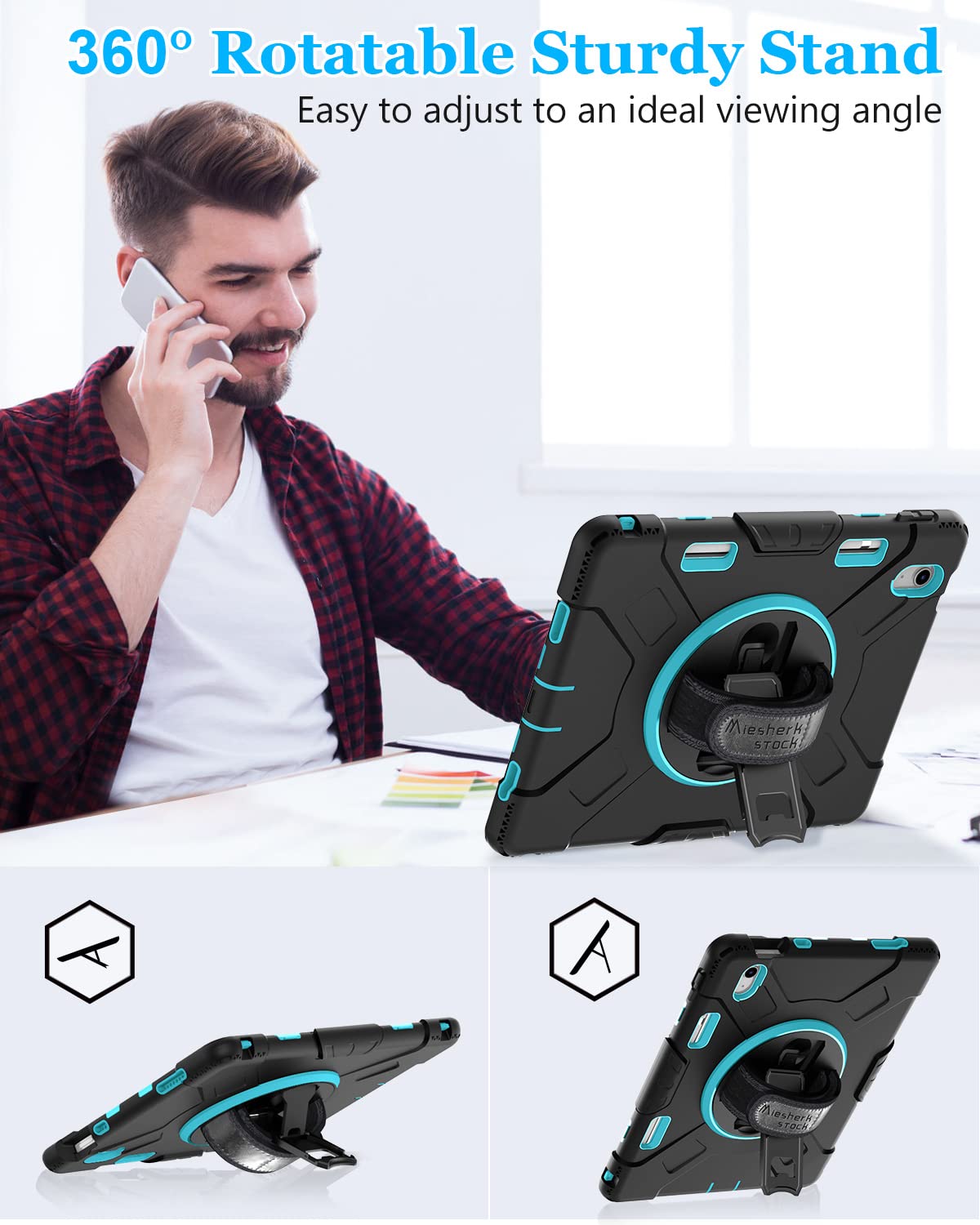 Case For Ipad 10Th Generation 2022: Military Grade Silicone Protective Cover For Ipad 10Th Gen 10.9 Inch With Screen Protector