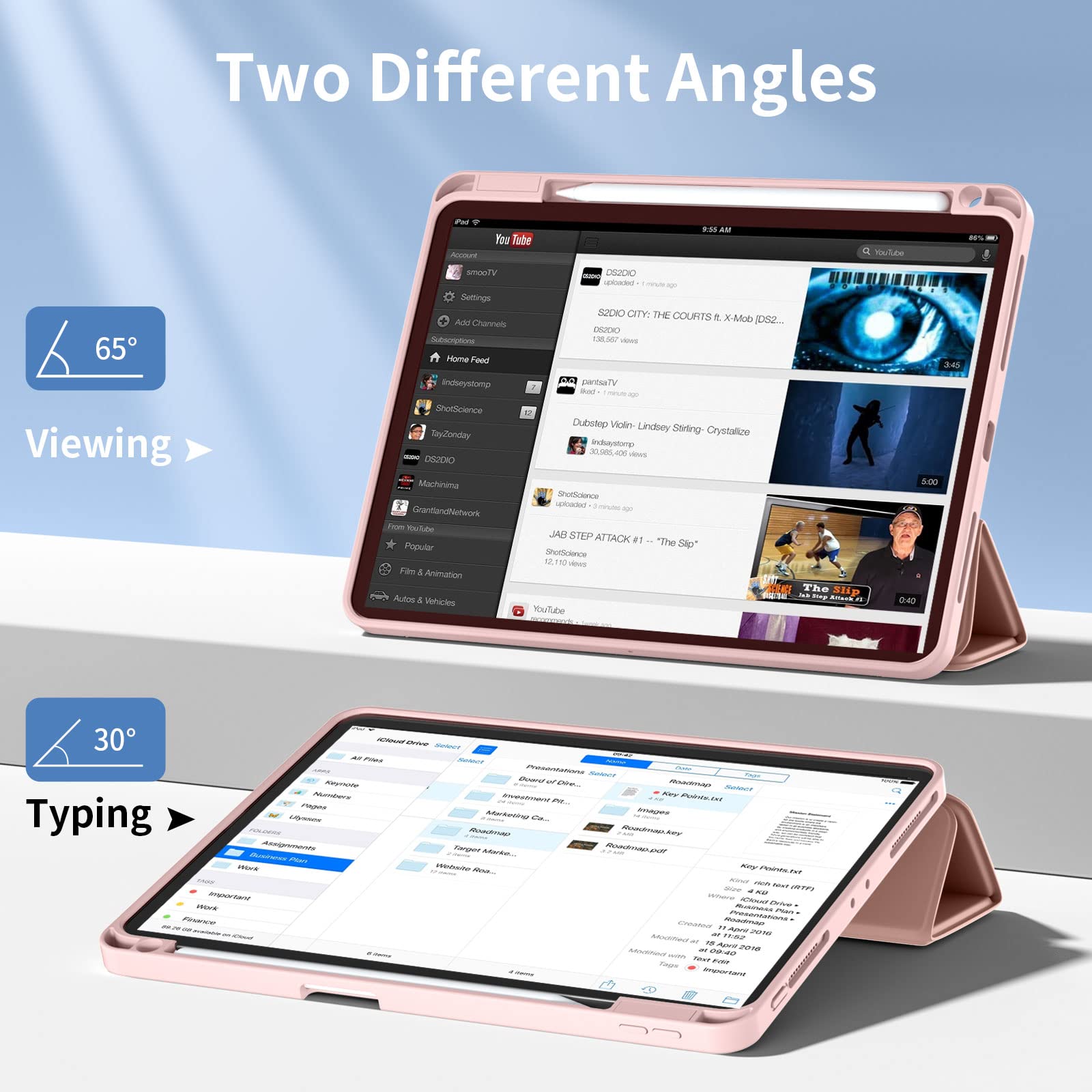 Wenlaty Compatible With Ipad Pro 11 Inch Case 4Th/3Rd/2Nd Generation With Pencil Holder, For Ipad 11 Pro Case 2022/2021/2020, Sl