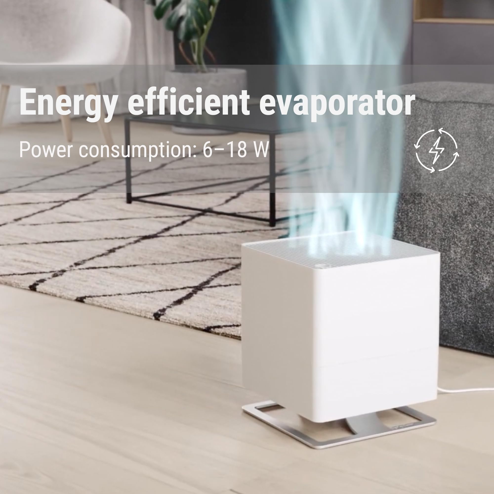 Stadler Form Humidifier Oskar, Energy Saving Humidifier For Rooms Up To 540 Square Feet, Evaporator With Automatic Switch Off, D