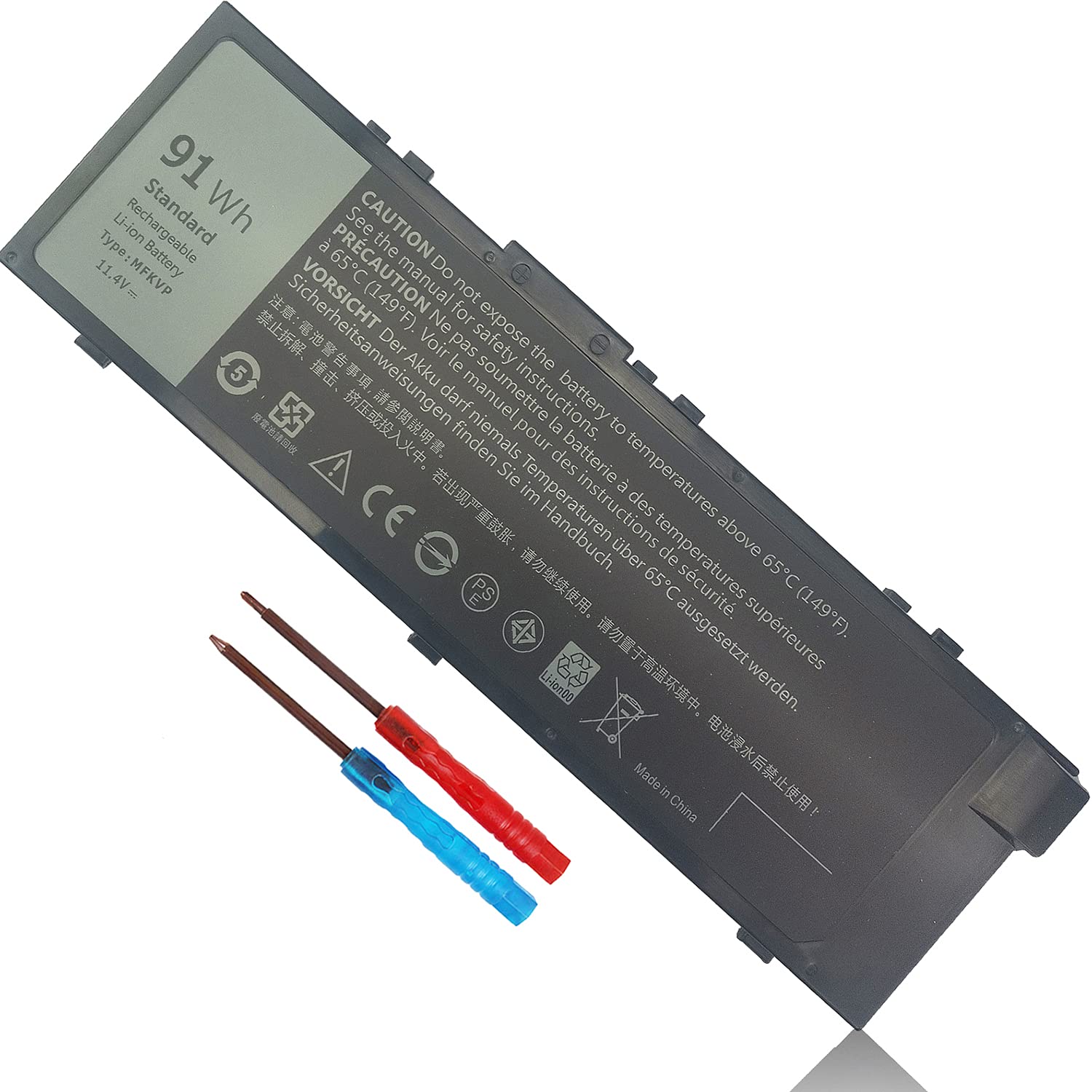 Emanjor 91Wh Mfkvp 11.4V Battery Replacement For Dell Precision 15 7510 7520 17 7710 7720 M7510 M7710 T05W1 Gr5D3 M28Dh 451 Bbsf