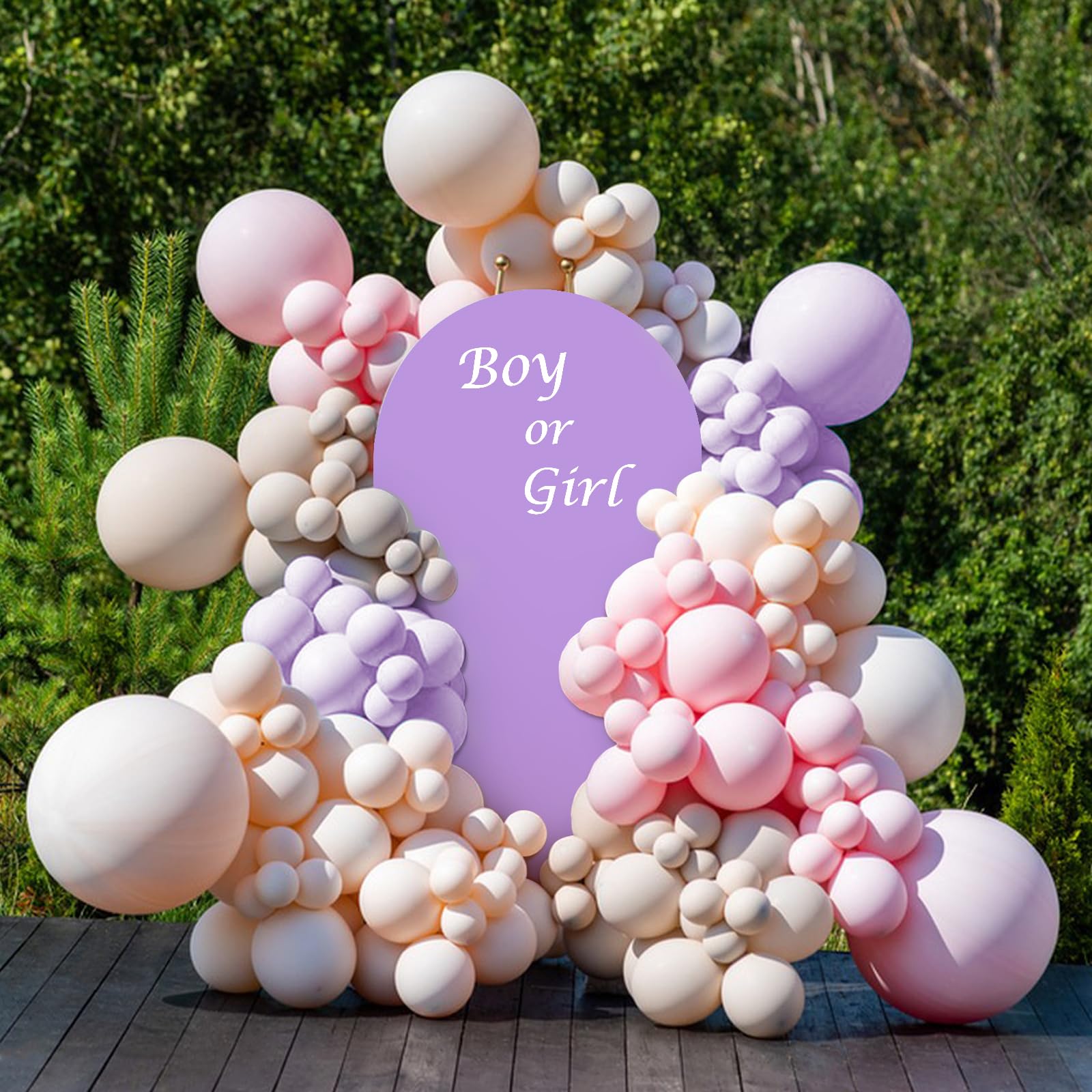 Babenest 5Ft Purple Wedding Arch Cover, Spandex Fitted Arch Backdrop Cover For Photography, Round Top Chiara Stand Cover For Par