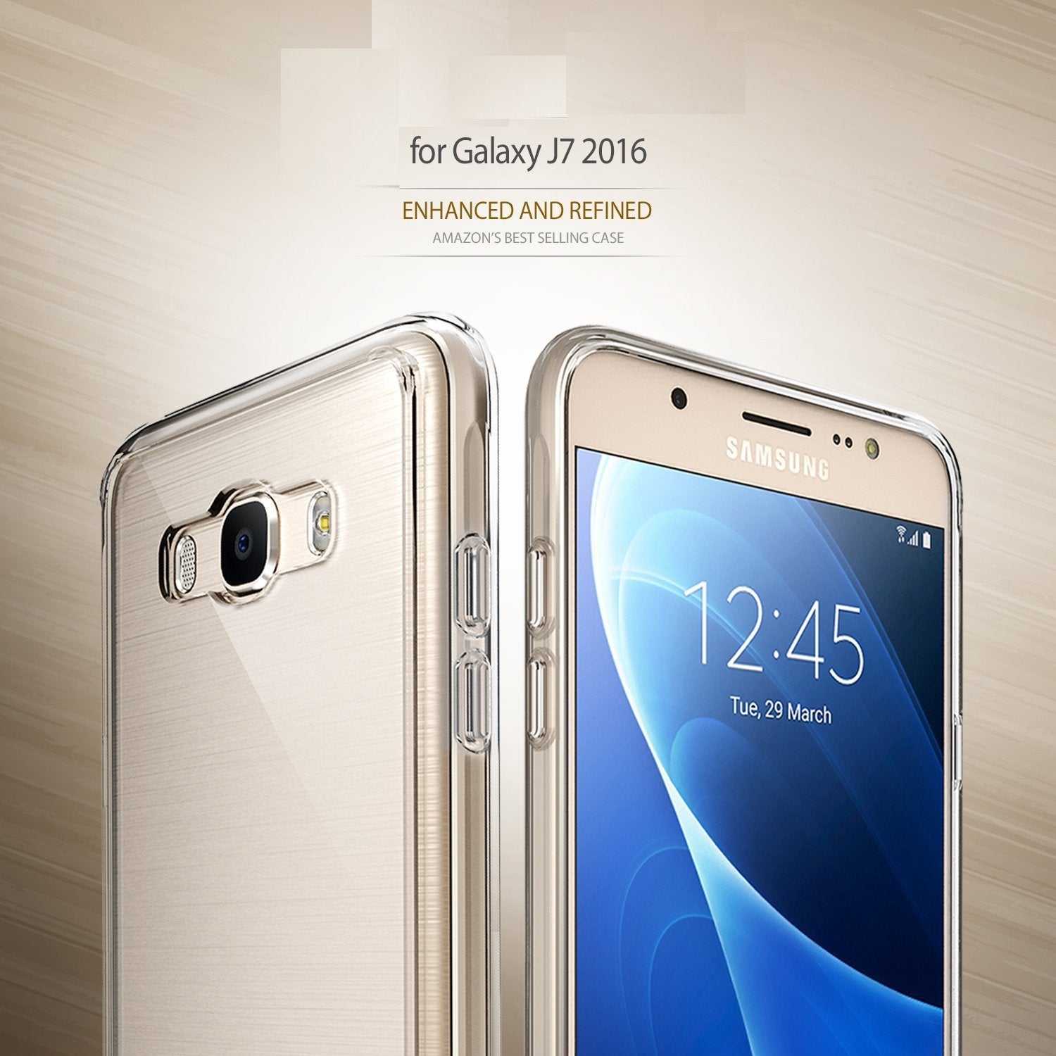 Icovercase Compatible With Samsung Galaxy J7 (2016) Case Ultra Thin Silicone Back Cover Plain Soft Tpu Gel Rubber Transparent Cl