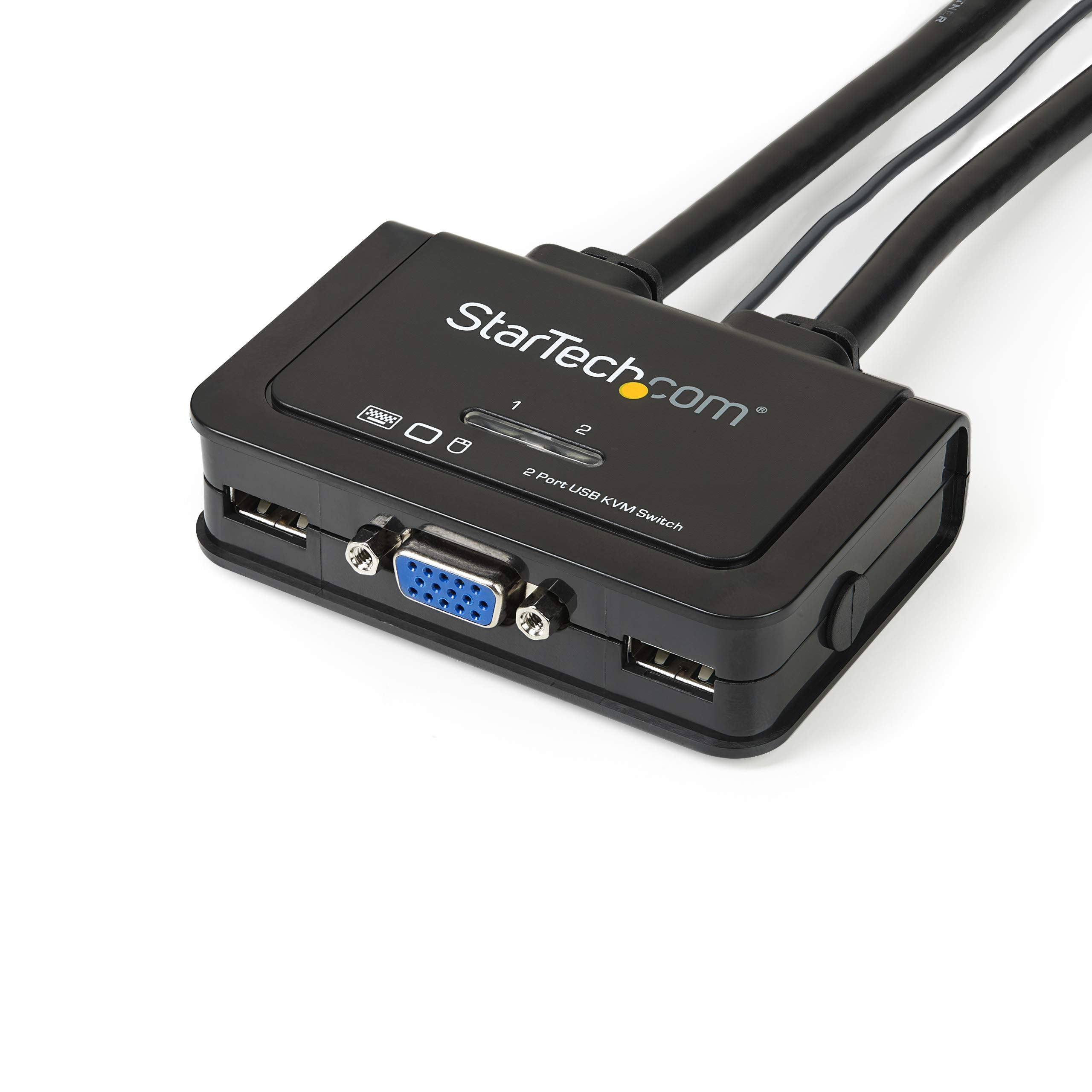 Startech.Com 2 Port Usb Vga Cable Kvm Switch   Usb Powered With Remote Switch   Kvm With Vga   Dual Port Vga Kvm Switch (Sv211Us
