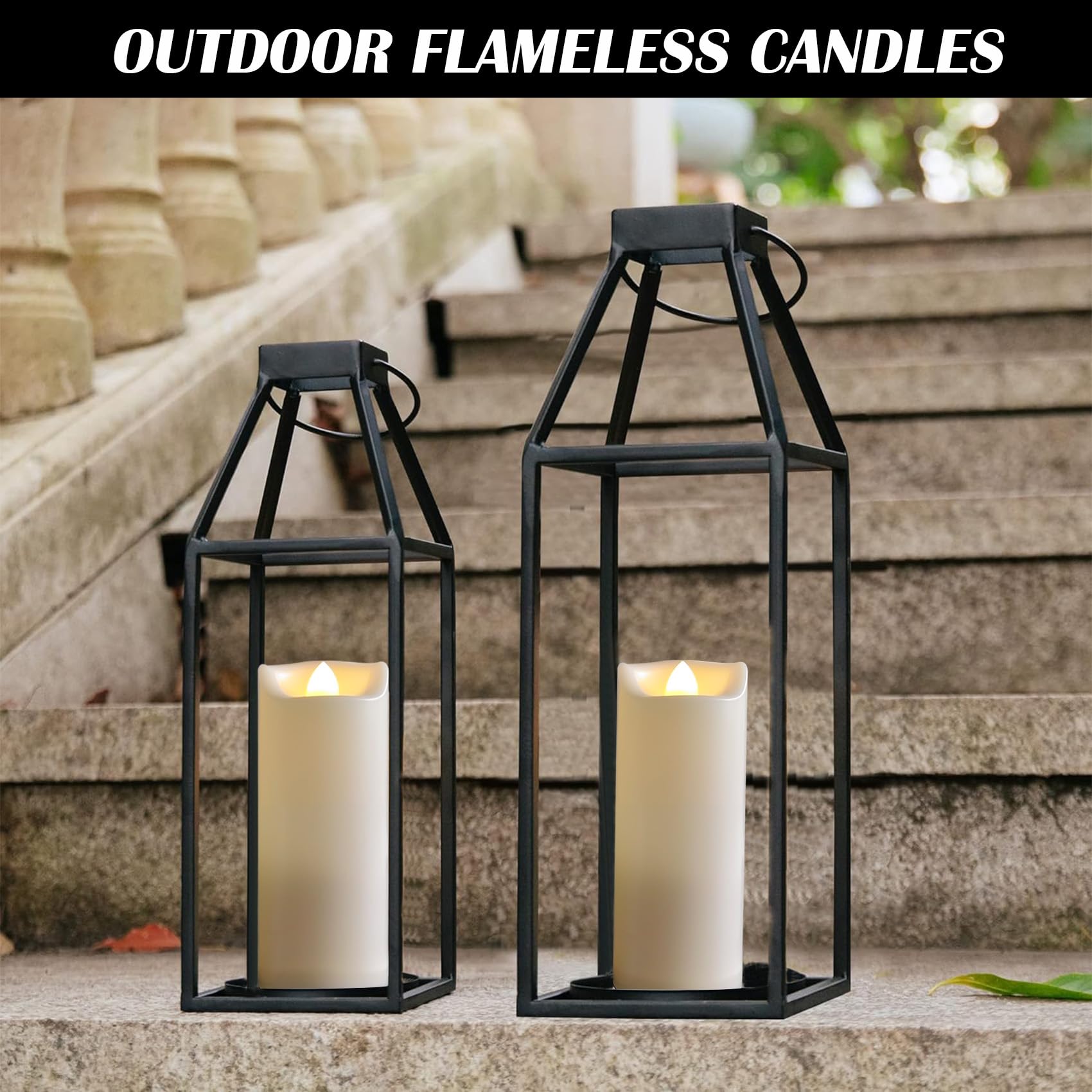 Led Battery Operated Candles 2''X5'' Plastic Flickering Flameless Candles With Timer Outdoor Waterproof Wedding Party Halloween