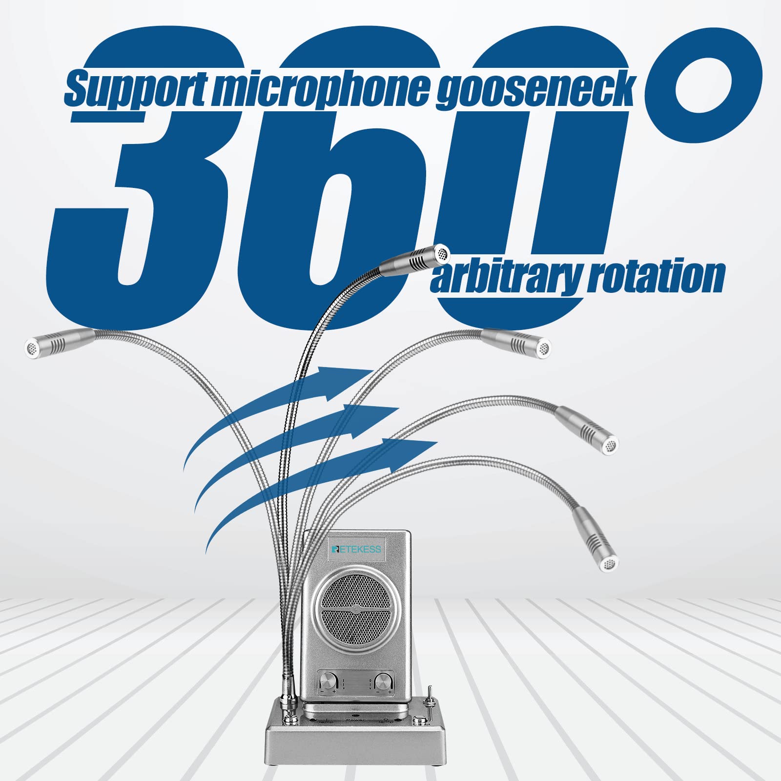 Retekess Tw102 Window Intercom,8M Cable With Loud Outer Speaker, Window Speaker,Connect Wireless Mic,Intercom System For Hotel,S