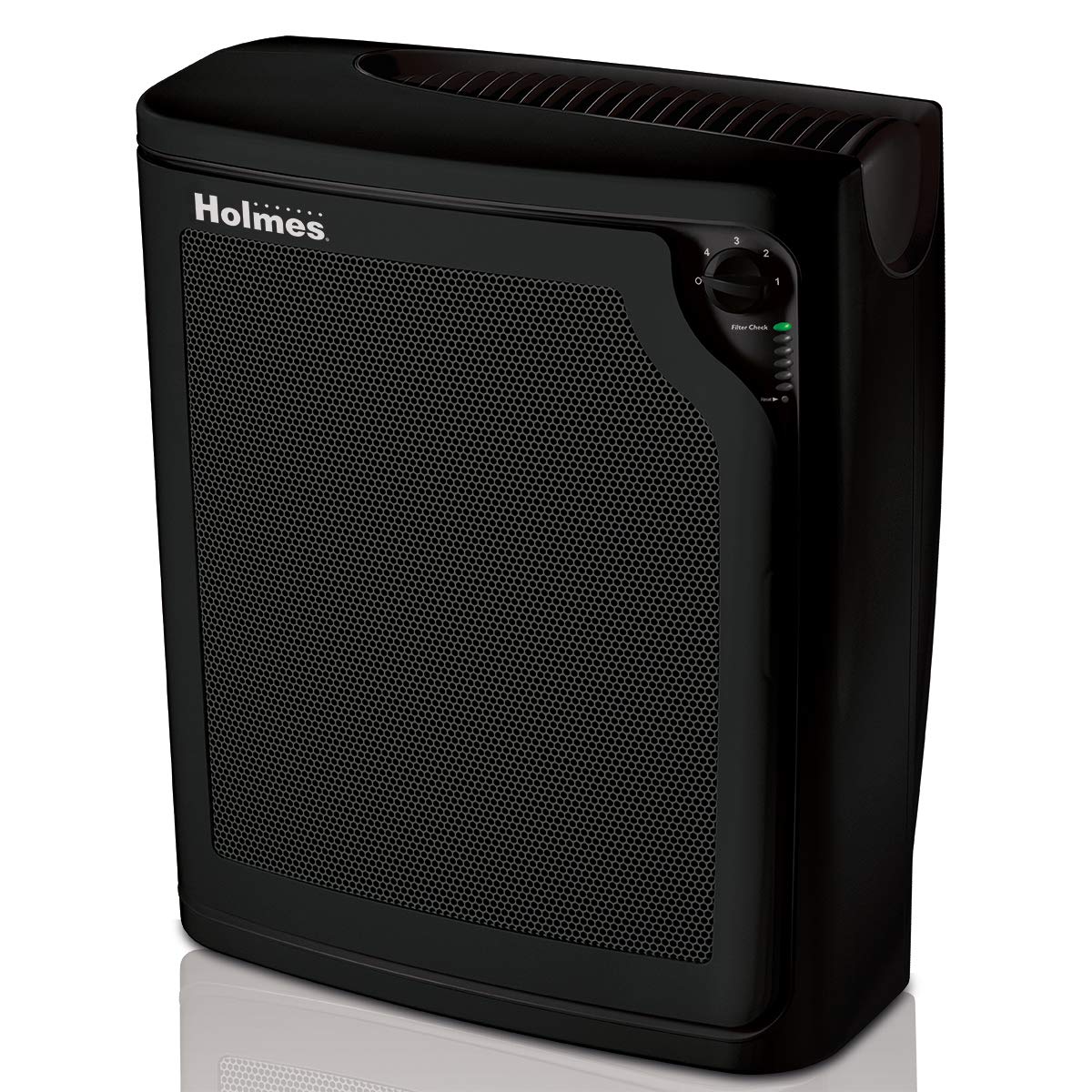 Holmes True Hepa Console Air Purifier With Filter Life   Monitor Bar And Quiet Operation | Large Room Air Cleaner   Black (Hap86