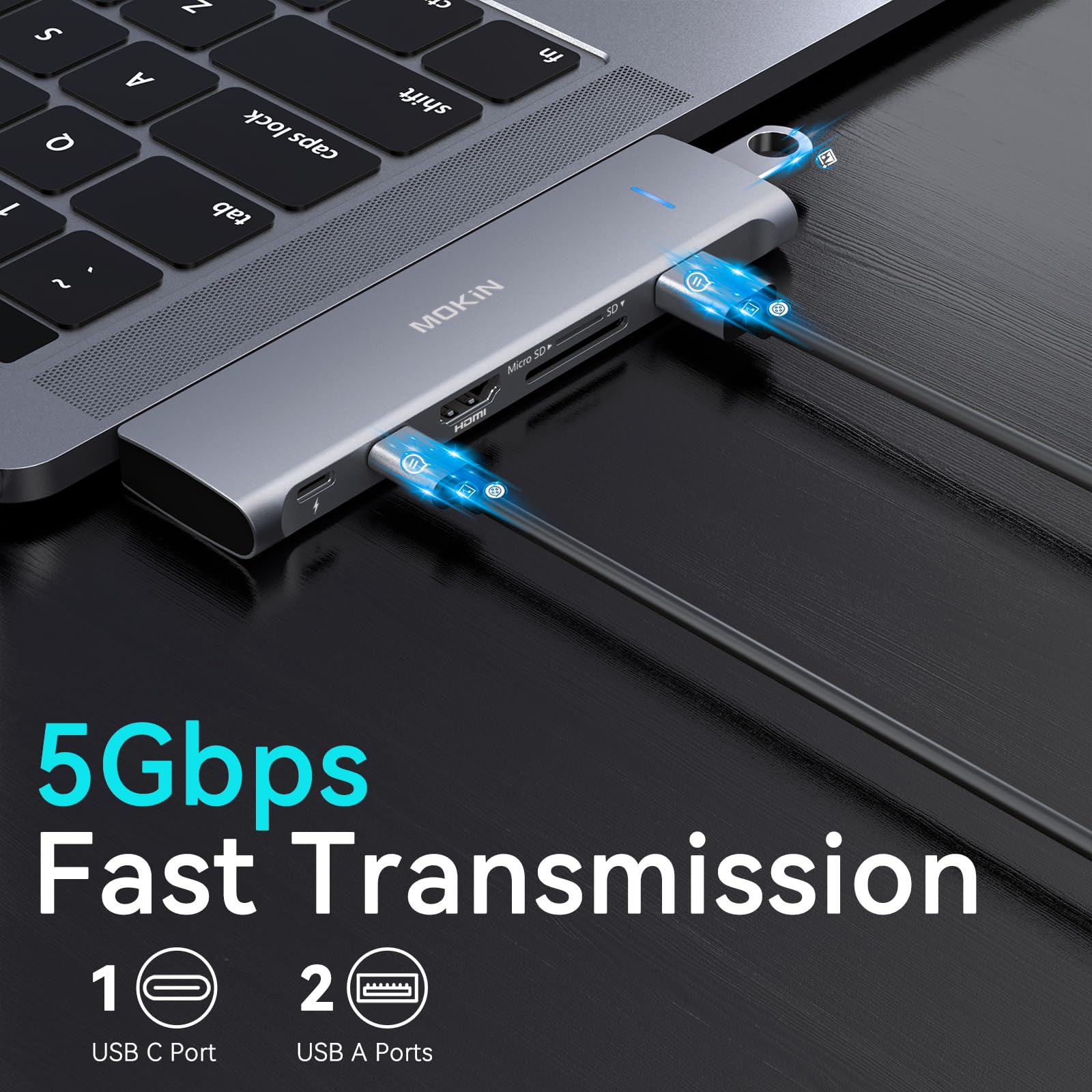 Usb C Adapter For Macbook Pro 2023 2022 2021, Macbook Pro Usb Adapter, 7 In 2 Macbook Pro Accessories For Macbook Pro/Air M1M2M3