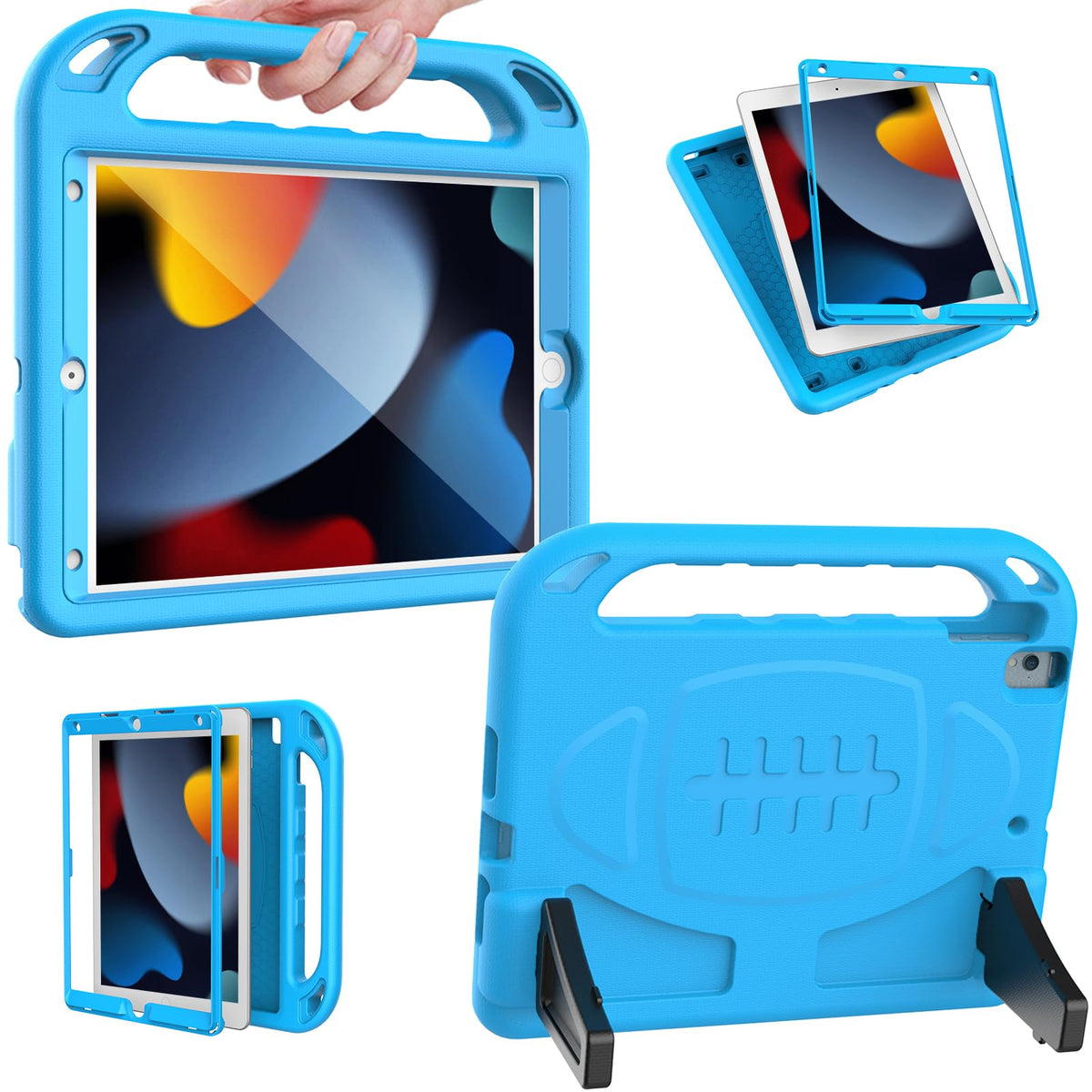 Ltrop Kids Case For Ipad 9Th / 8Th / 7Th Generation 10.2 Inch (2021/2020/ 2019), Shockproof Ipad 10.2    Case With Built In Scre