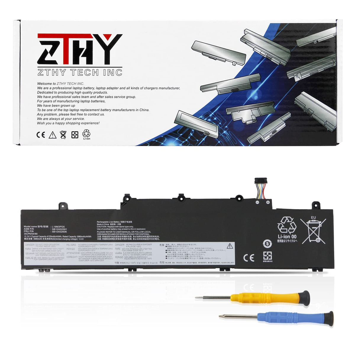 Zthy L19M3Pd5 L19C3Pd5 L19D3Pd5 L19L3Pd5 Laptop Battery Replacement For Lenovo Thinkpad E14 Gen 2 / E14 Gen 3 / E14 Gen 4 / E15