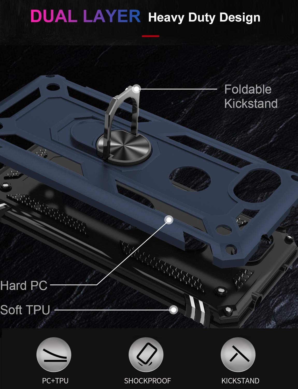 Lumarke For Google Pixel 3A Case With Screen Protector,Pass 16Ft. Drop Tested Military Grade Protective Phone Cover With Magneti