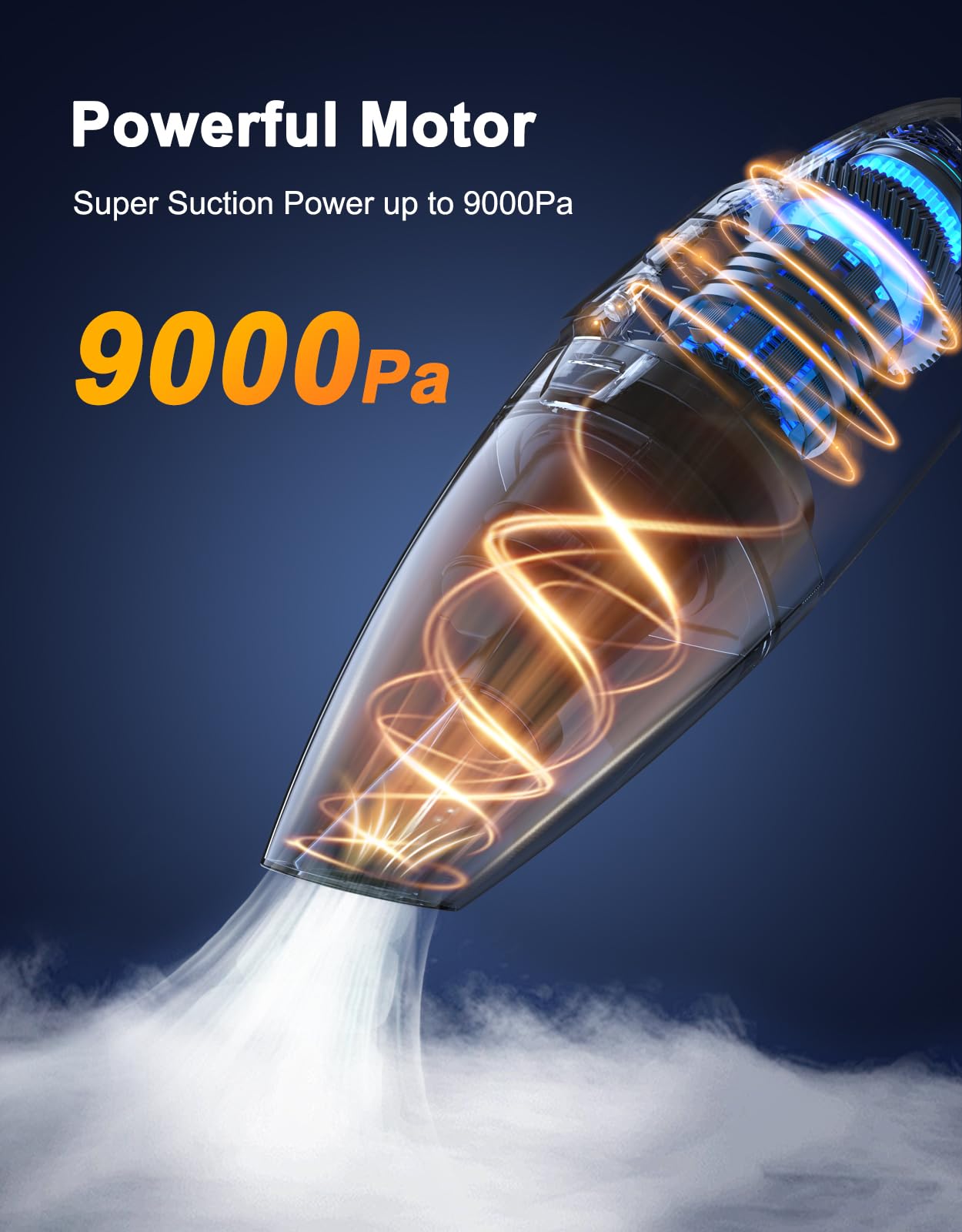 Otemly Handheld Vacuum Cordless Rechargeable 9Kpa   [2H Fast Charging Dock] Portable Car Vacuum Cleaner High Power Suction With