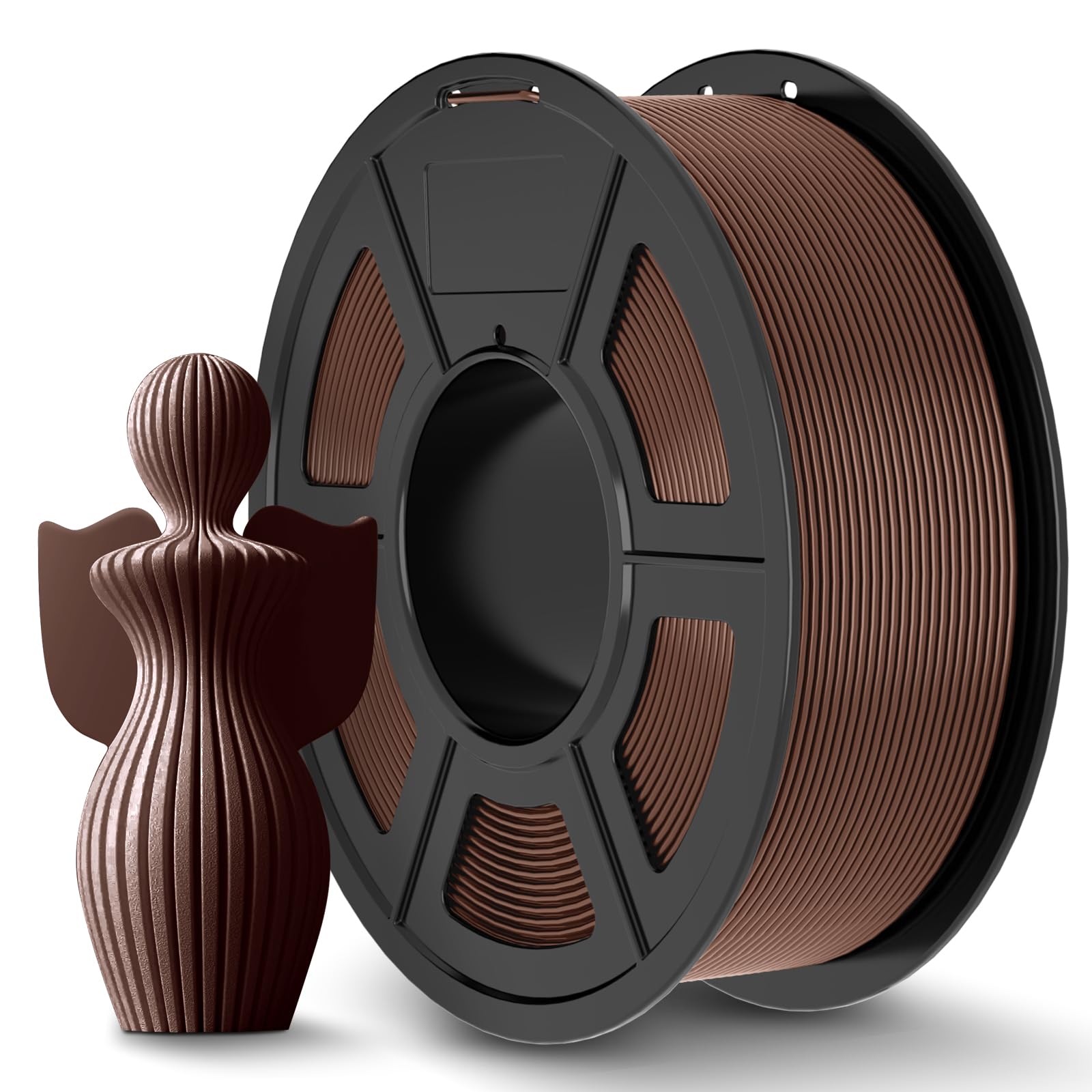JAYO PLA+ Filament 1.75mm Chocolate, PLA Plus 3D Printer Filament 1.1KG, Dimensional Accuracy +/- 0.02mm, 1.1 kg Spool (2.42 LBS