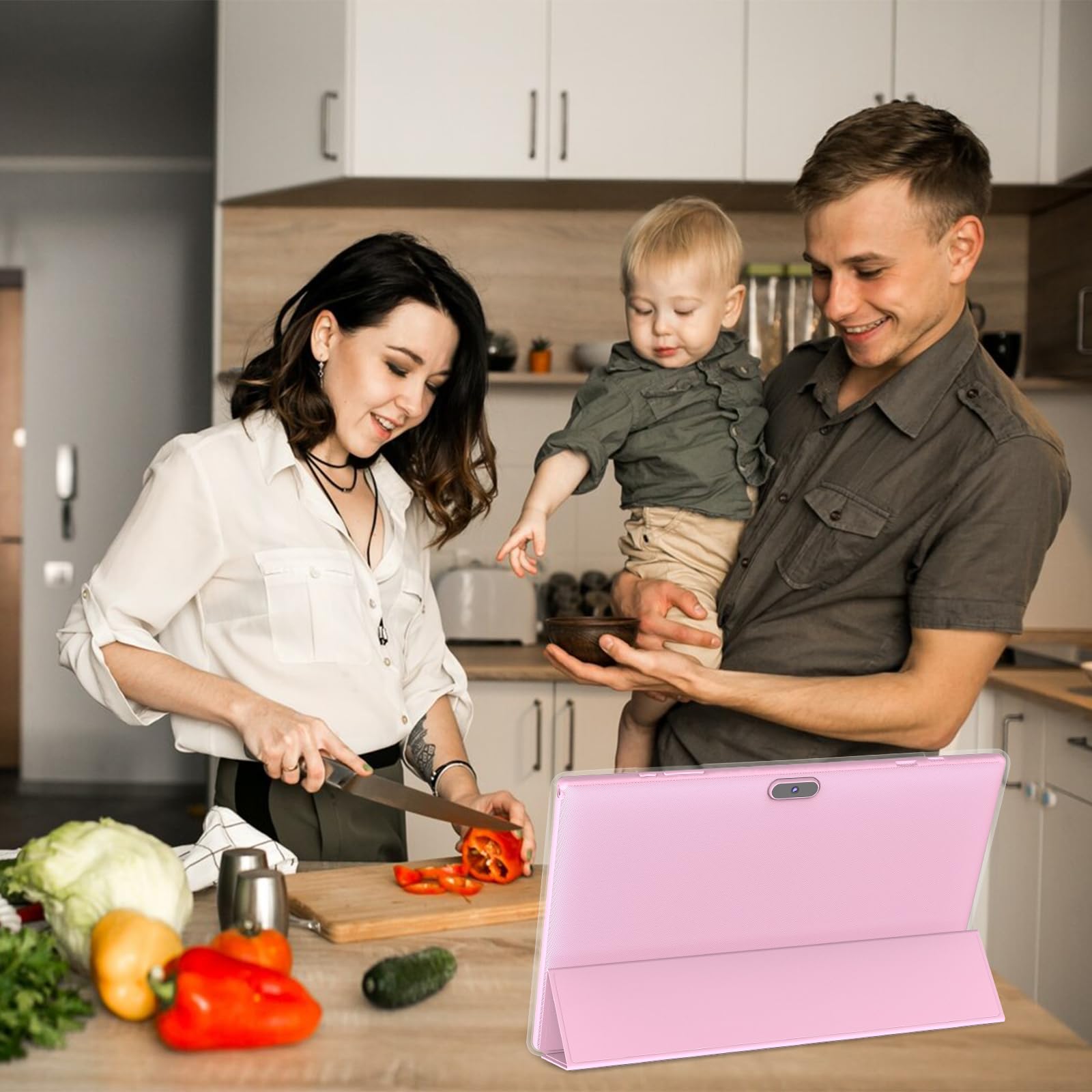 Android 12 Tablet 10 Inch Tablet, 2024 Upgraded 2 In 1 Tablet With Keyboard/ Mouse/ Case/ Stylus/ Tempered Film, 4Gb Ram+64Gb Ro