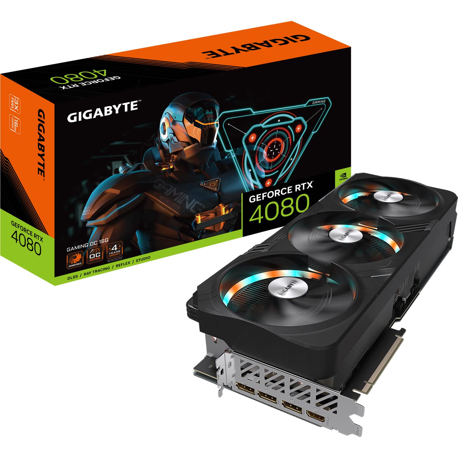 Gigabyte Geforce Rtx 4080 Gaming Oc 16Gb Graphics Card   16Gb Ddr6X, 192Bit, Pci E 4.0, Core 2535Mhz, Rgb, Anti Sag Bracket, Dp 