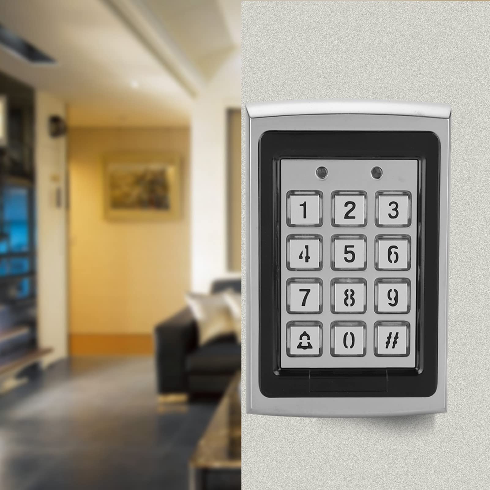 Sonew Rfid 125Khz Standalone Access Control With Blue Backlit Keypad Support 1000 Users (Silver)