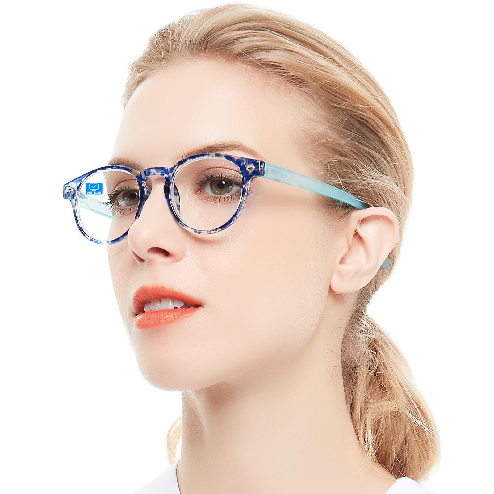 OCCI CHIARI Blue Light Reading glasses Women 2.75x Computer Readers for Petite Face(1.0 1.25 1.5 1.75 2.0 2.25 2.5 2.75 3.0 3.5 