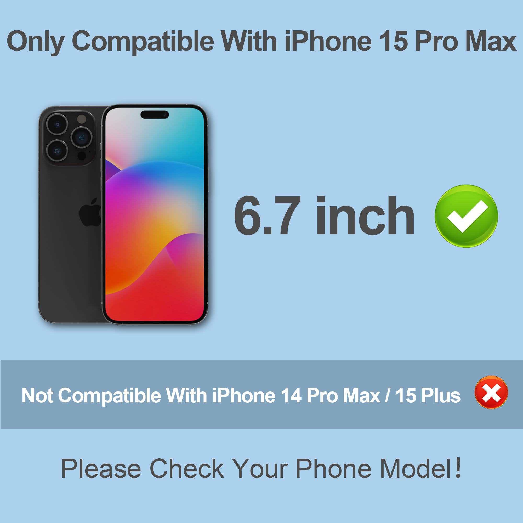 Pddkiss Compatible For Iphone 15 Pro Max Privacy Screen Protector Tempered Glass 6.7 Inch, Purple Gradient Anti Spy Anti Blue Li