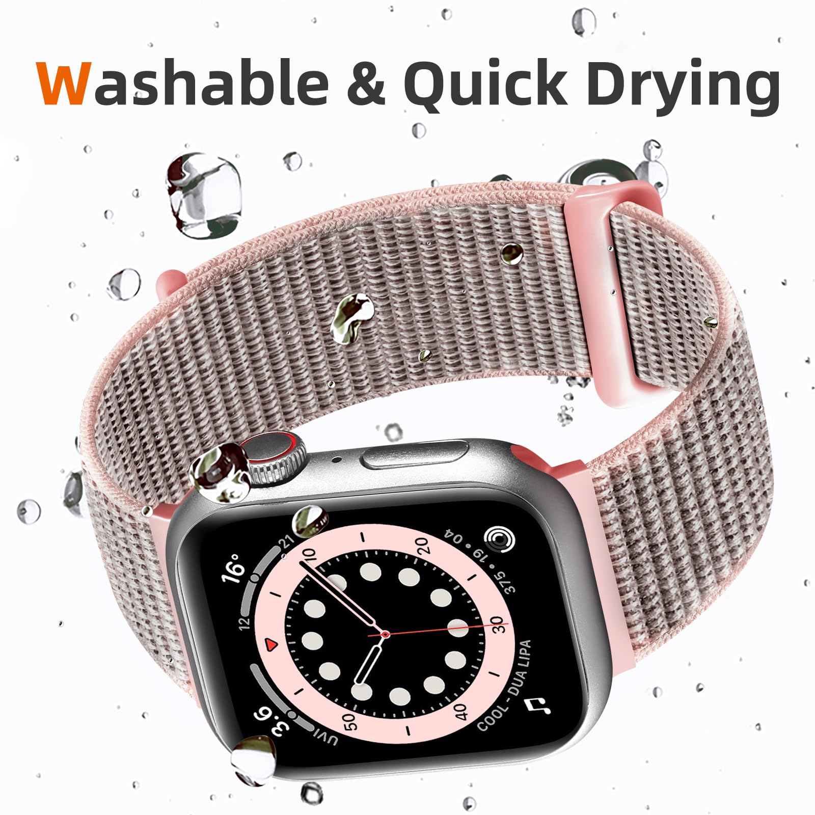 Daqin Nylon Sport Loop Band Compatible With Apple Watch Band 40Mm 38Mm 41Mm 42Mm, Soft Breathable Braided Wristbands For Iwatch