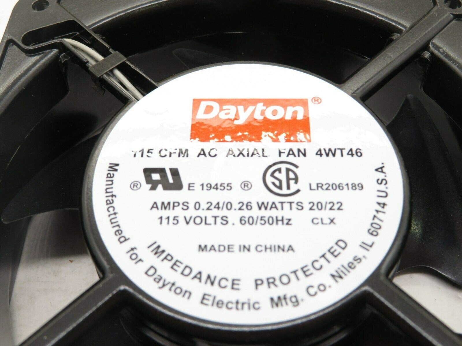 Dayton 4Wt46 Fan, 115 Cfm, 115 V