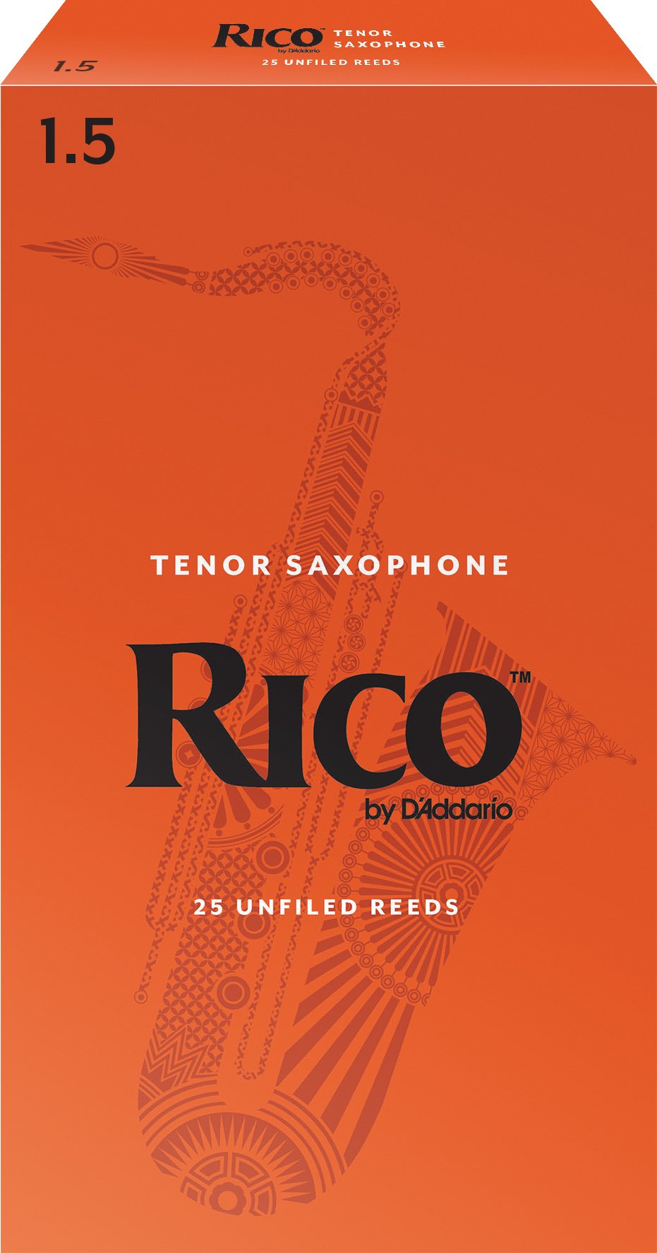 Daaddario Woodwinds Tenor Saxophone Reeds - Tenor Sax Reeds - Unfiled Cut, Thinner Vamp For Ease Of Play - Strength 15-25 Pack